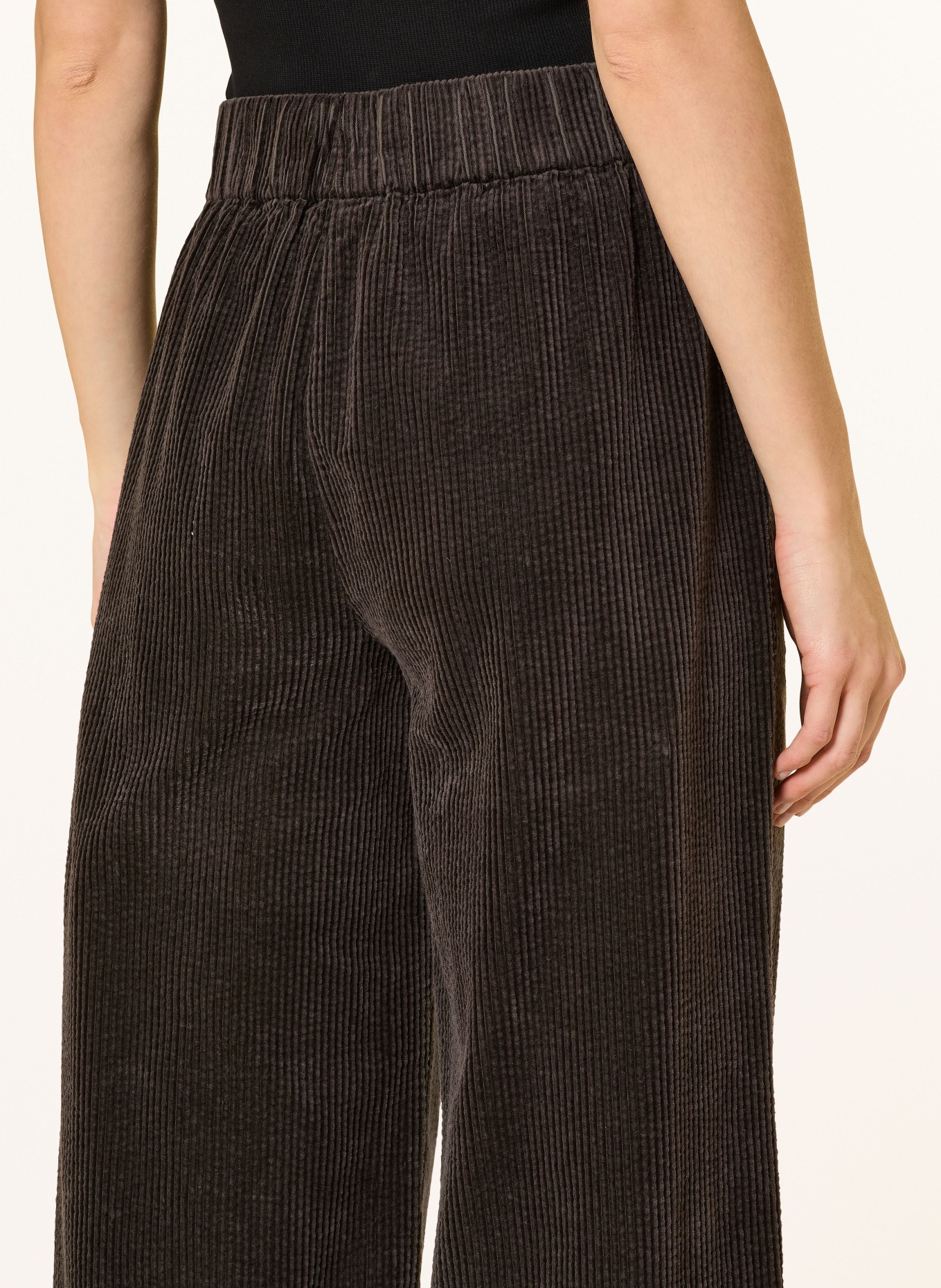 Marc O'Polo DENIM Marlenehose aus Cord: DUNKELBRAUN