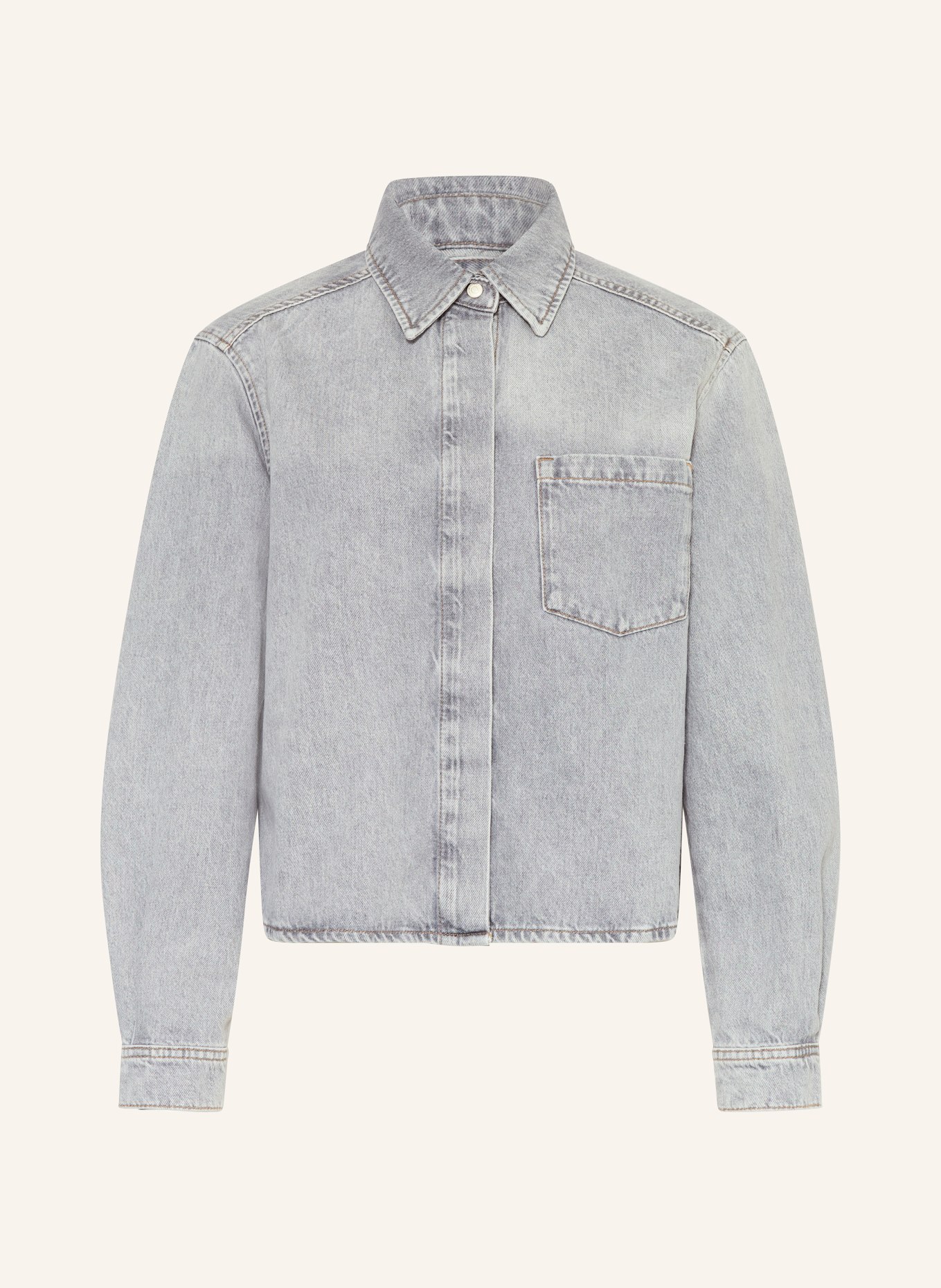 Marc O'Polo DENIM Jeansbluse: HELLGRAU