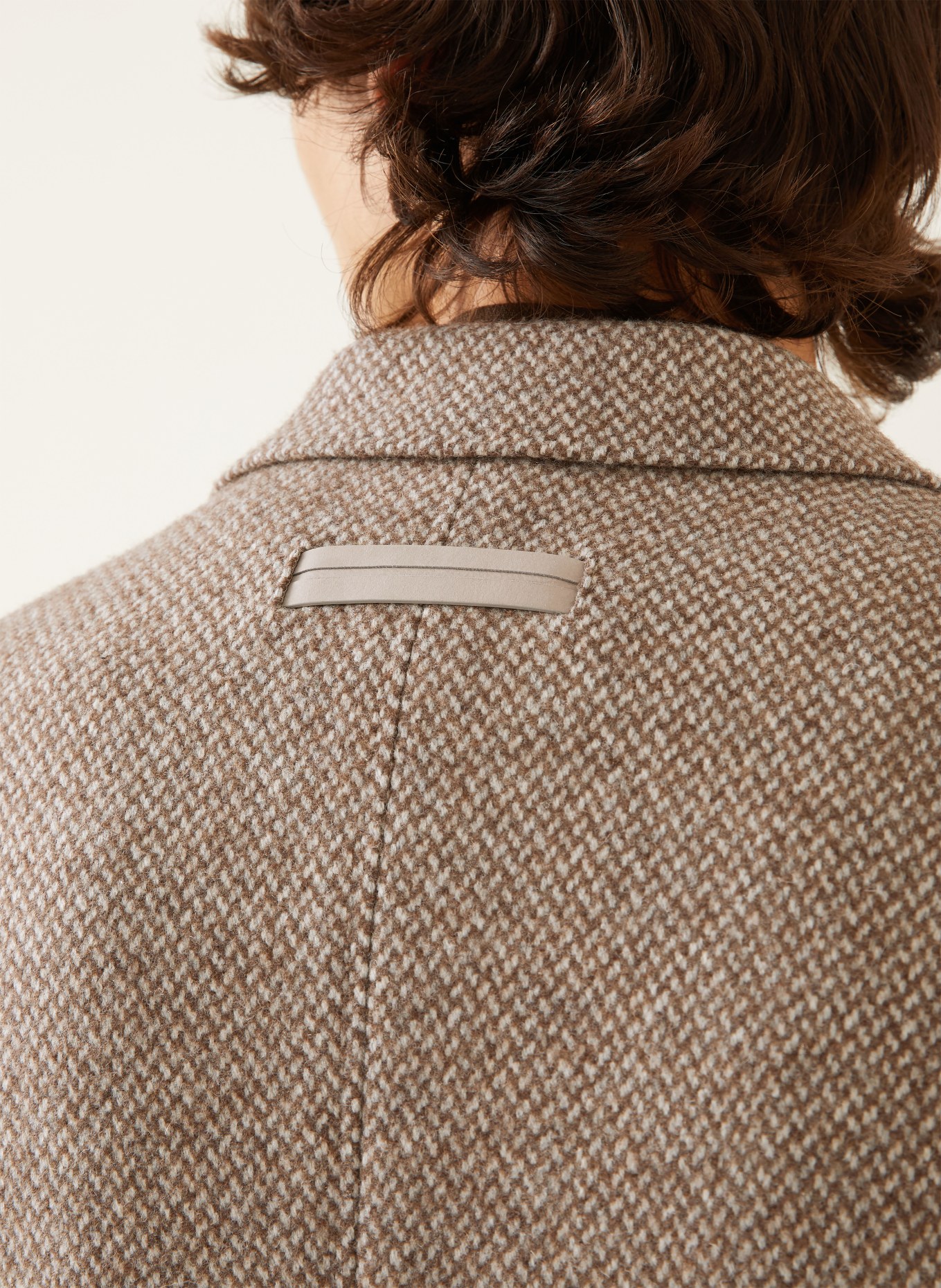 ZEGNA Wollmantel: BRAUN / BEIGE / SCHWARZ