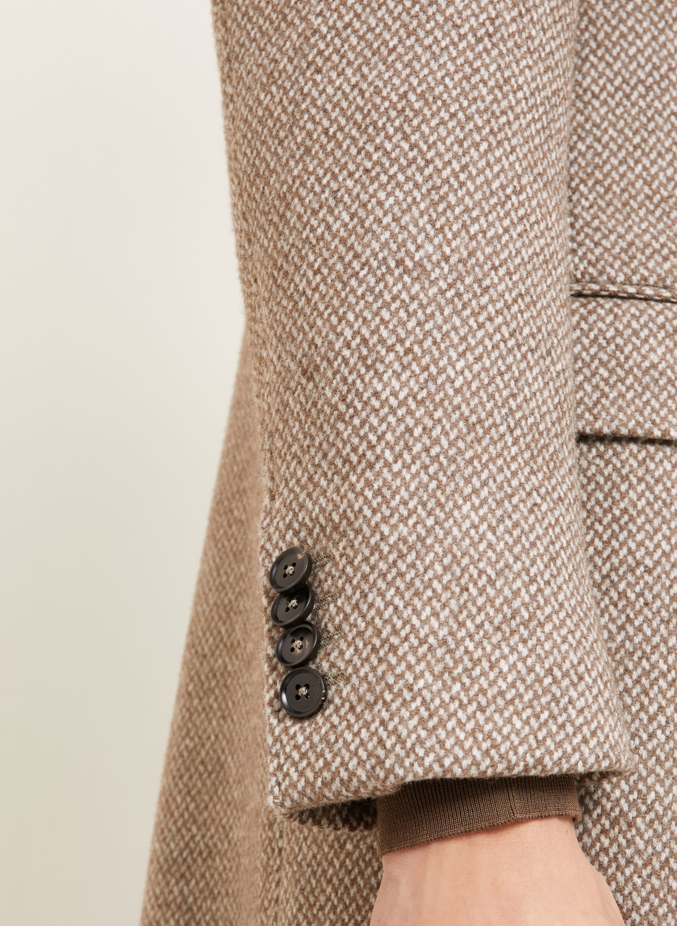 ZEGNA Wollmantel: BRAUN / BEIGE / SCHWARZ