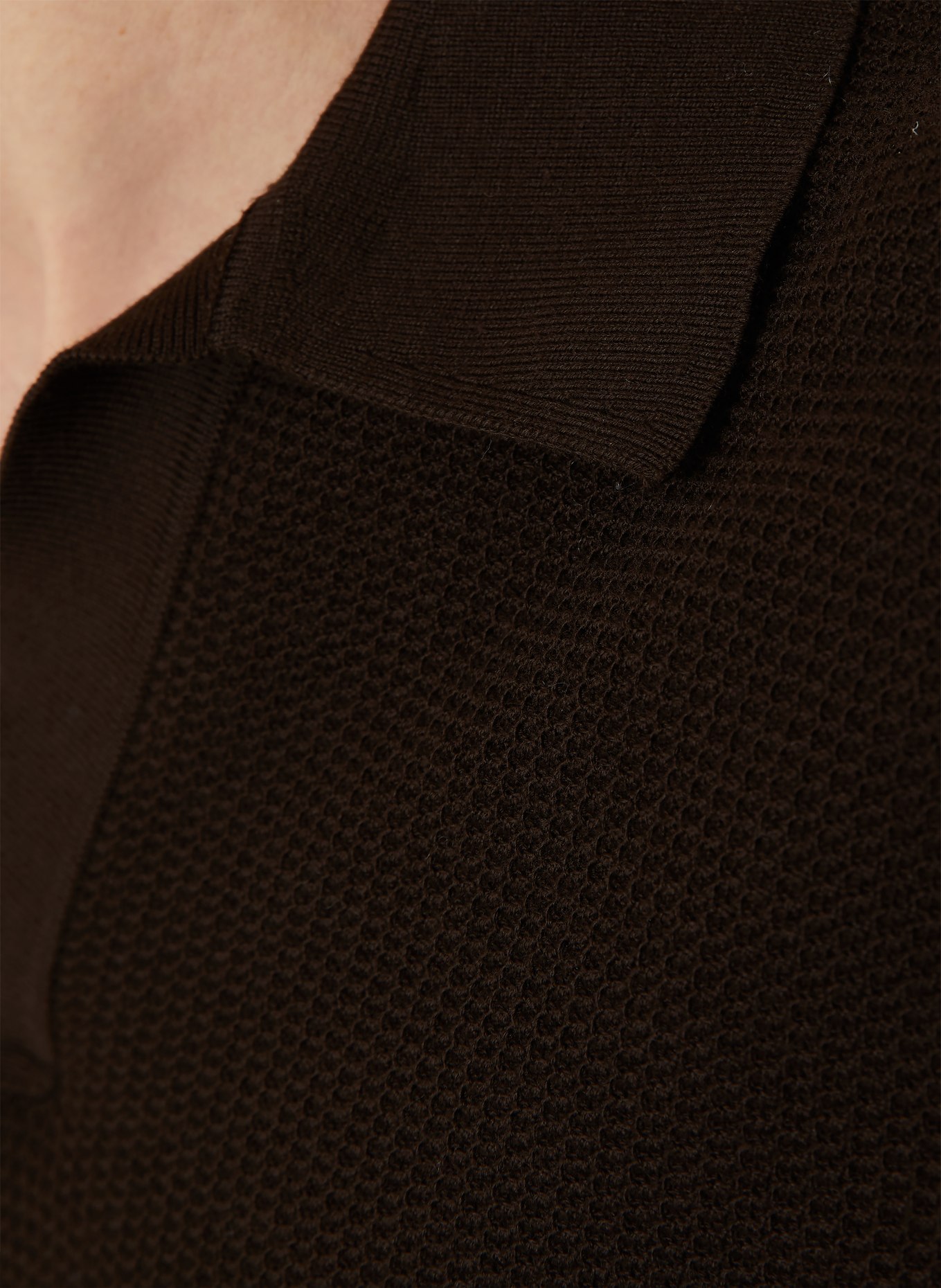 ZEGNA Dzianinowa koszulka polo: CIEMNOBRĄZOWY