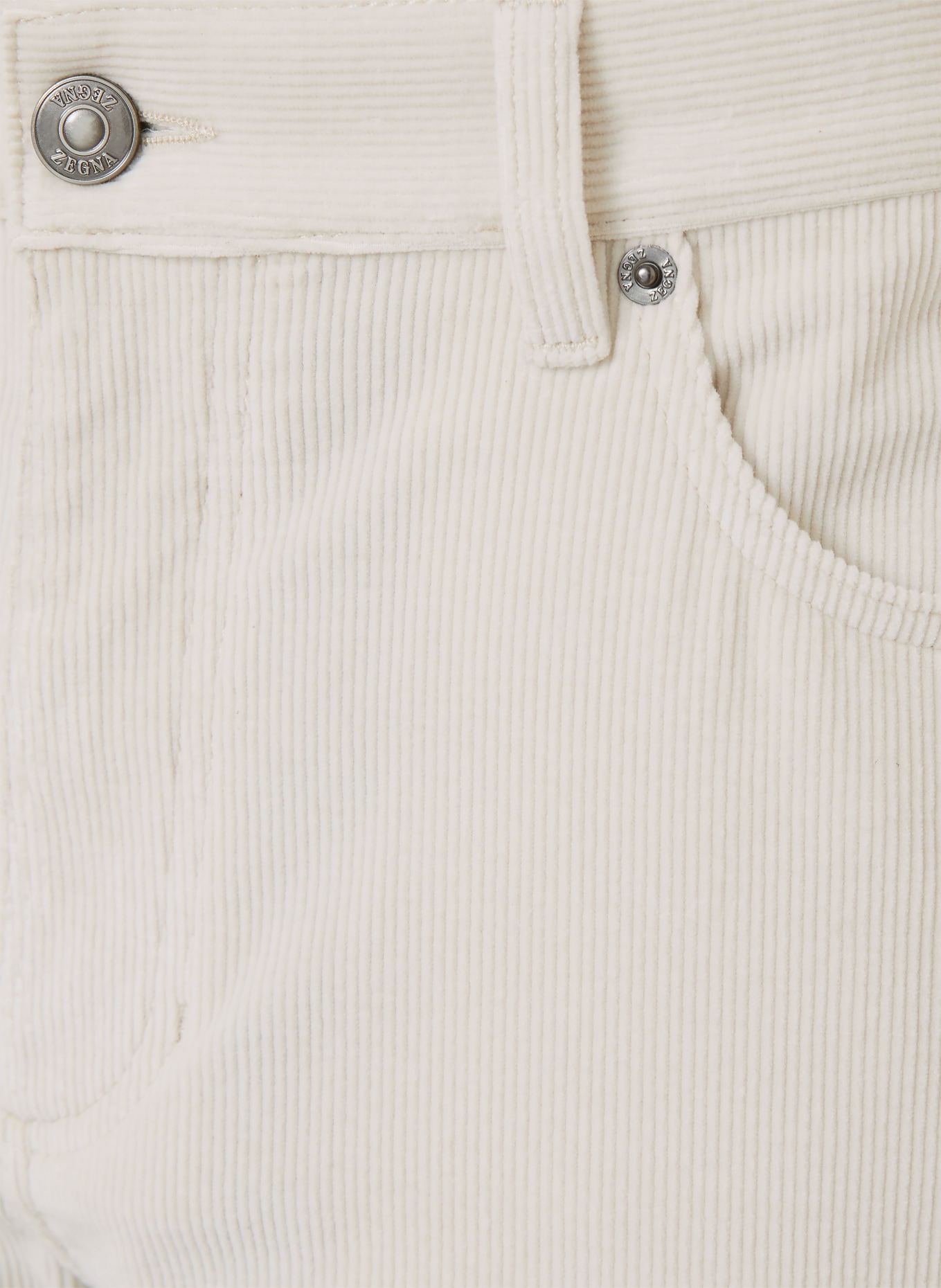 ZEGNA Cordhose Slim Fit: CREME