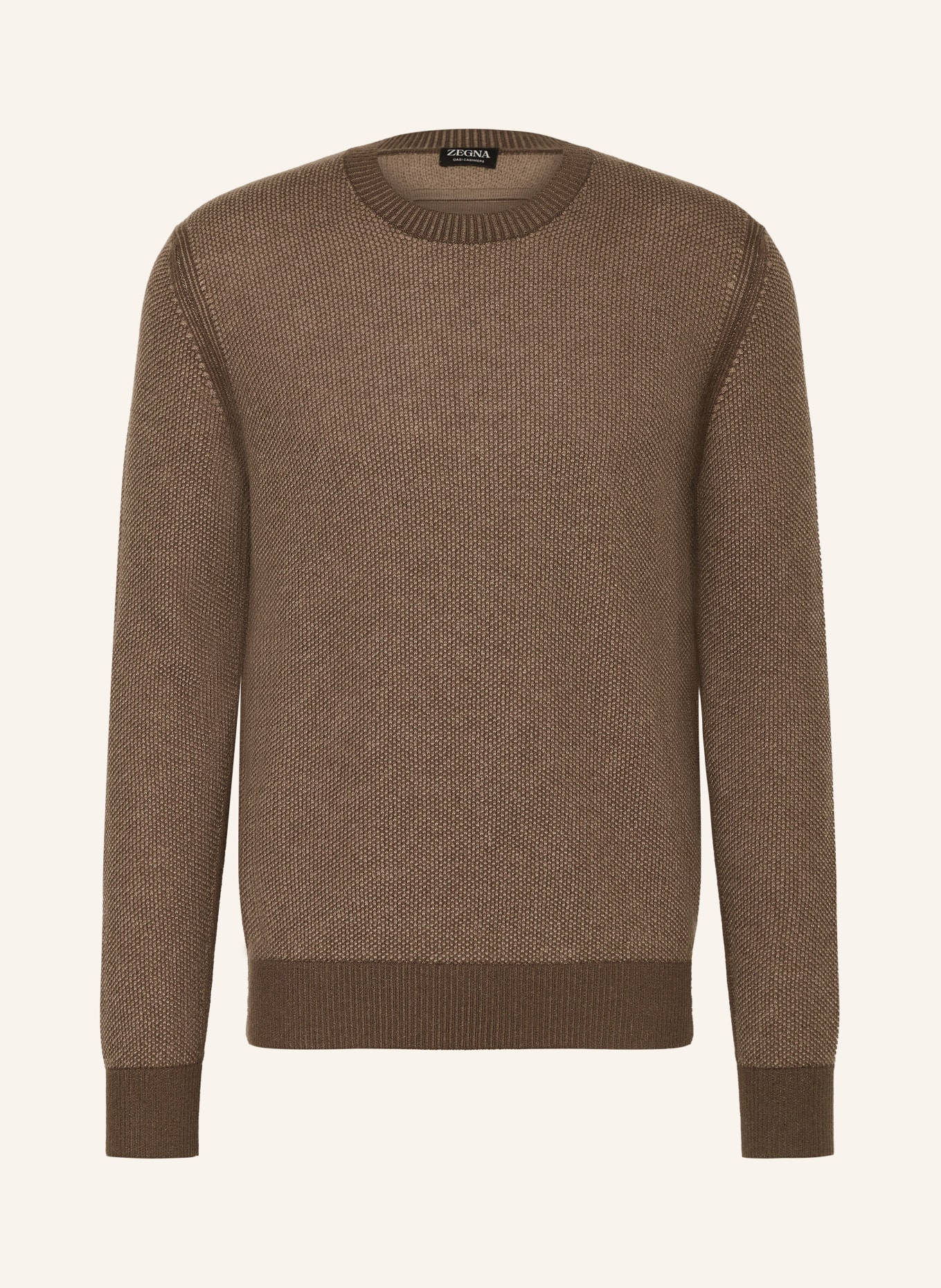 ZEGNA Cashmere-Pullover: HELLBRAUN / BRAUN