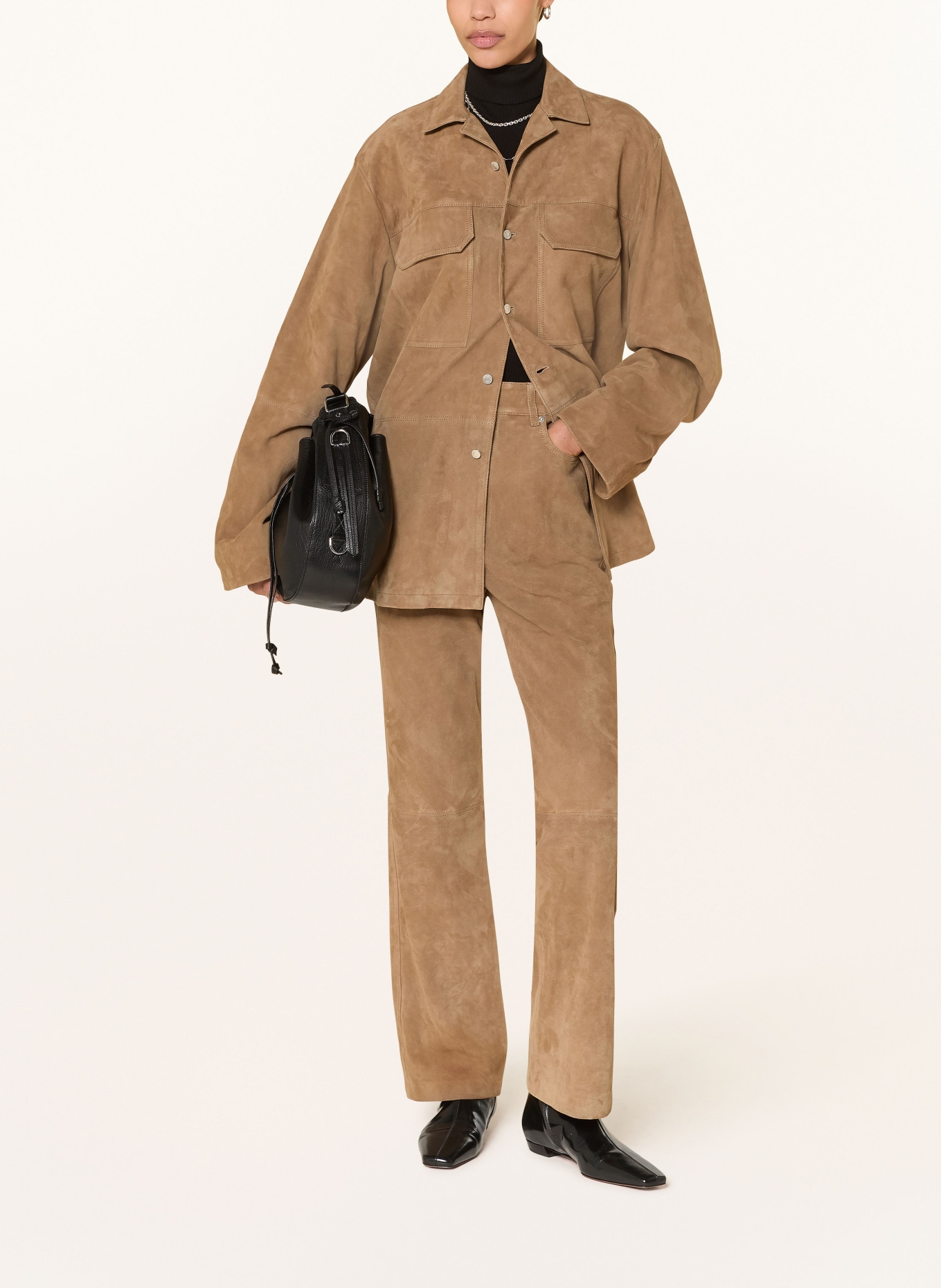 Nanushka Lederhose SELDES: CAMEL