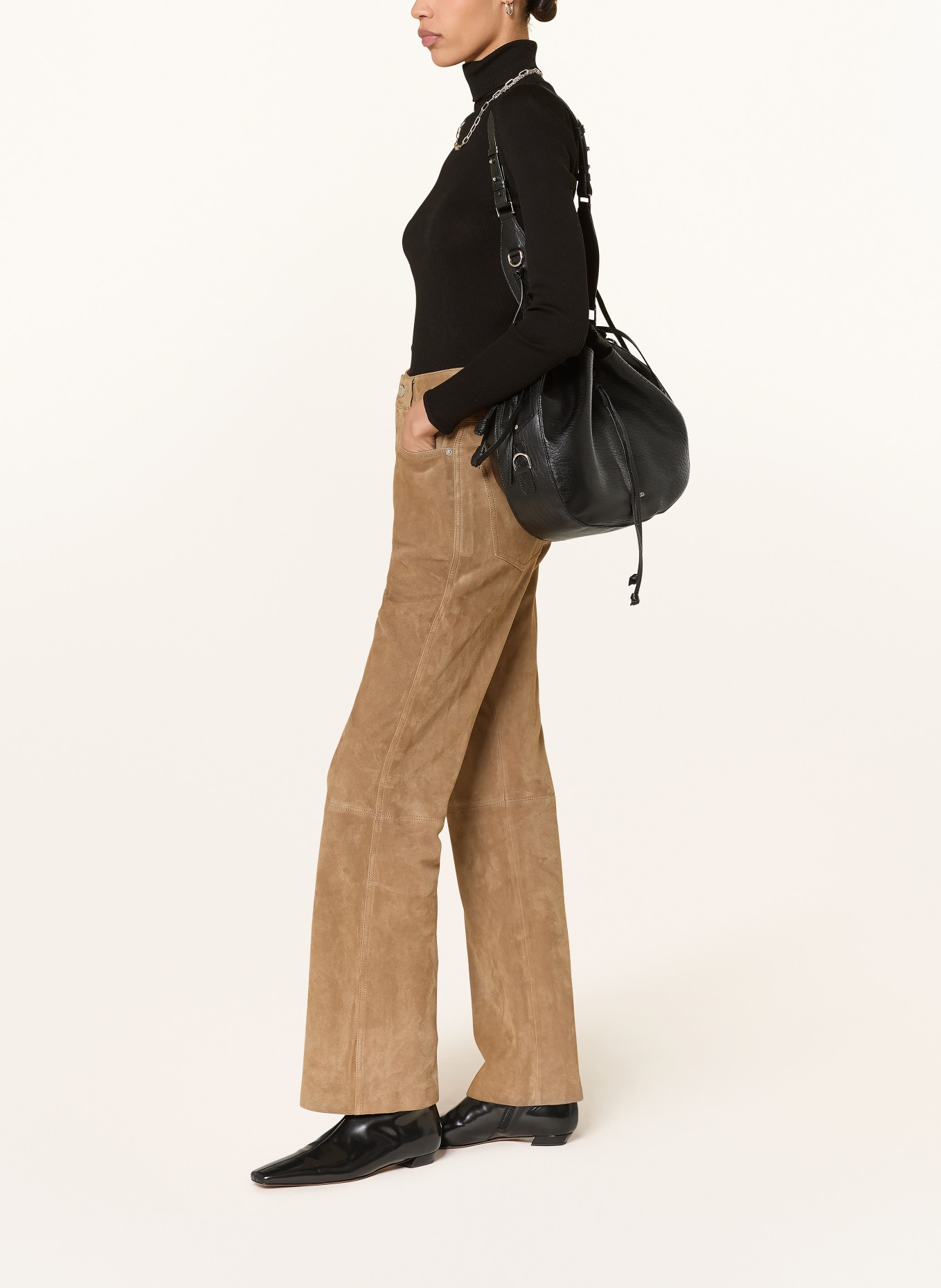 Nanushka Lederhose SELDES: CAMEL