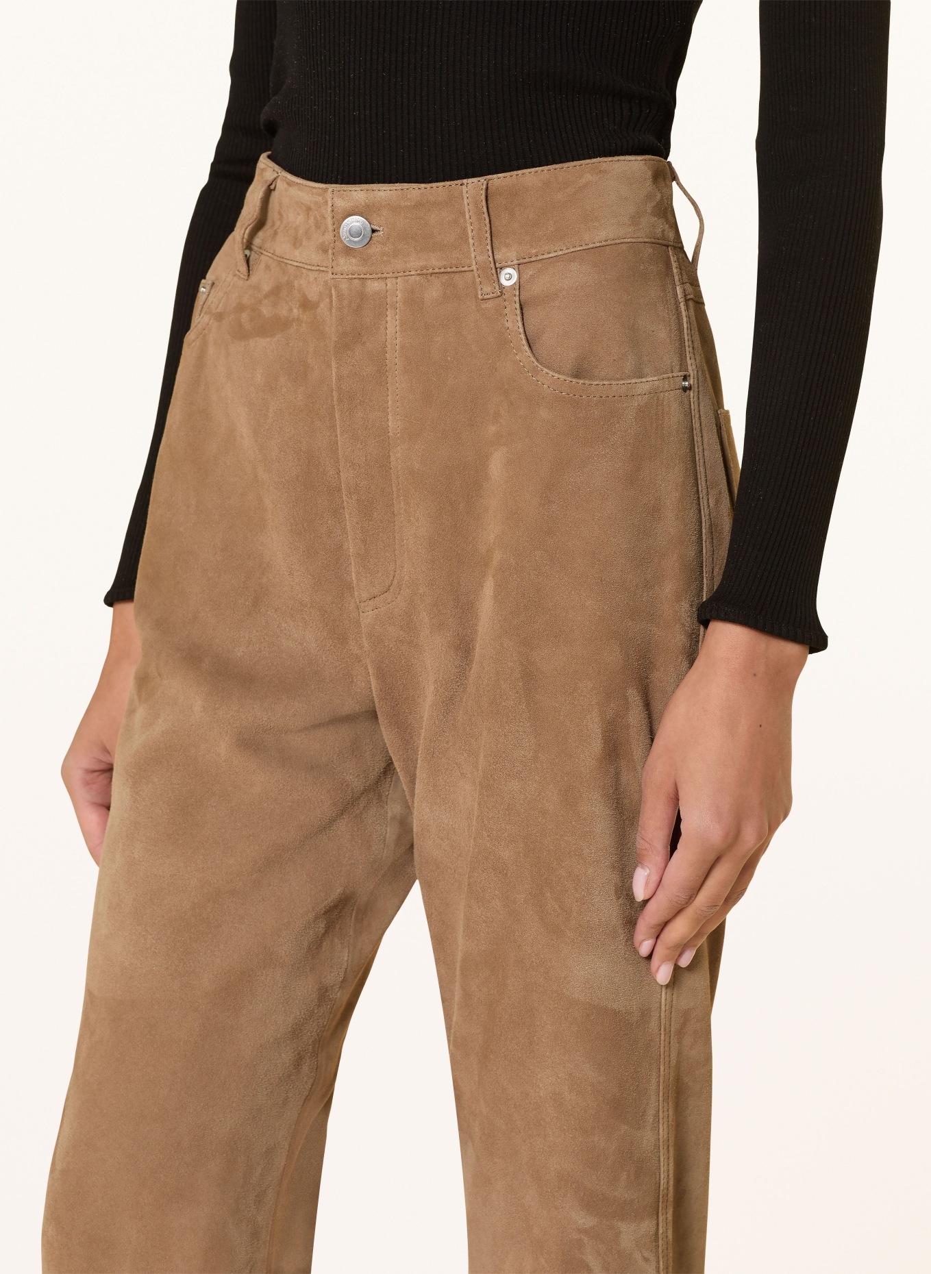 Nanushka Lederhose SELDES: CAMEL