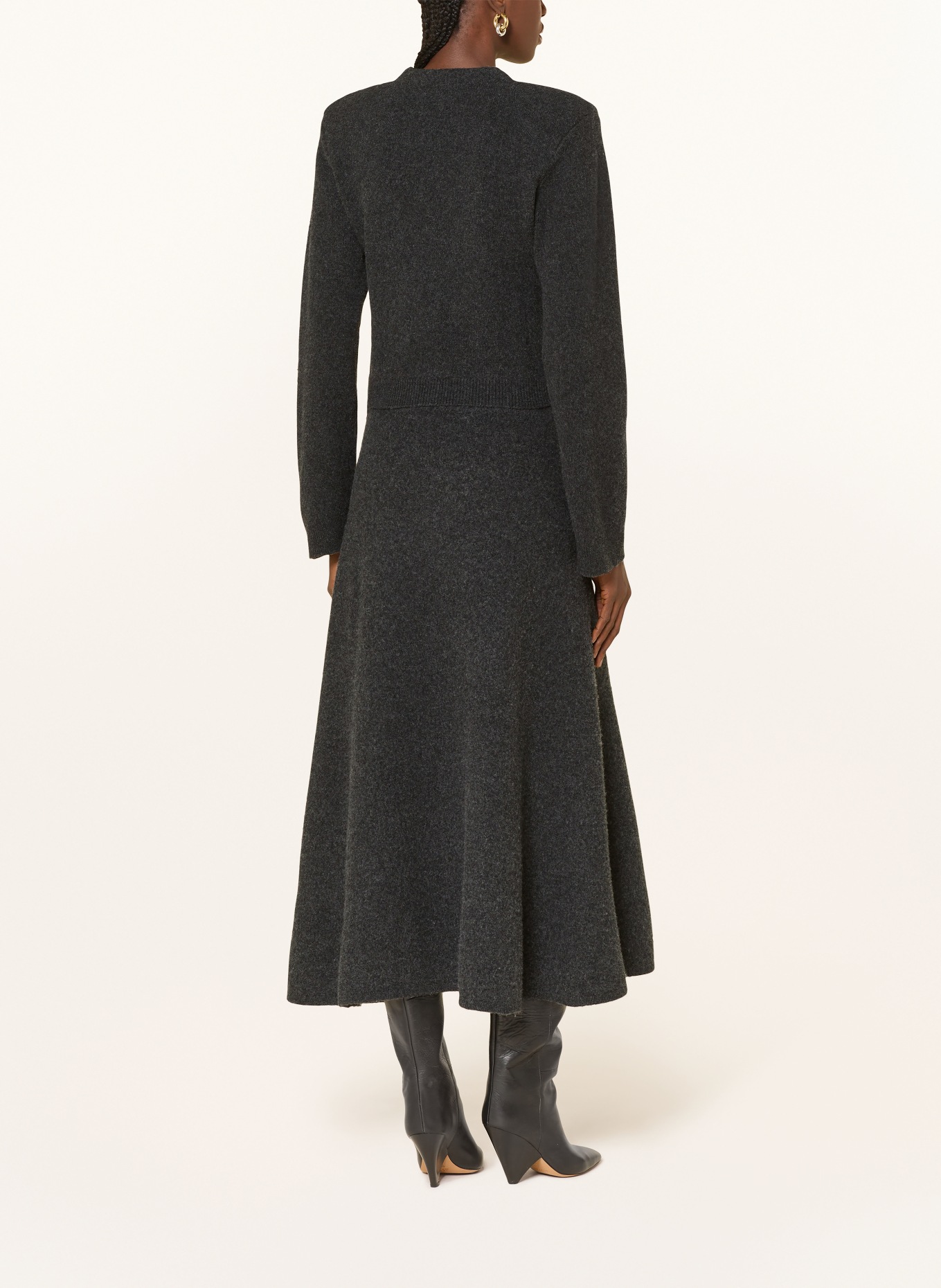 Nanushka Strickjacke RADDIX aus Merinowolle: DUNKELGRAU