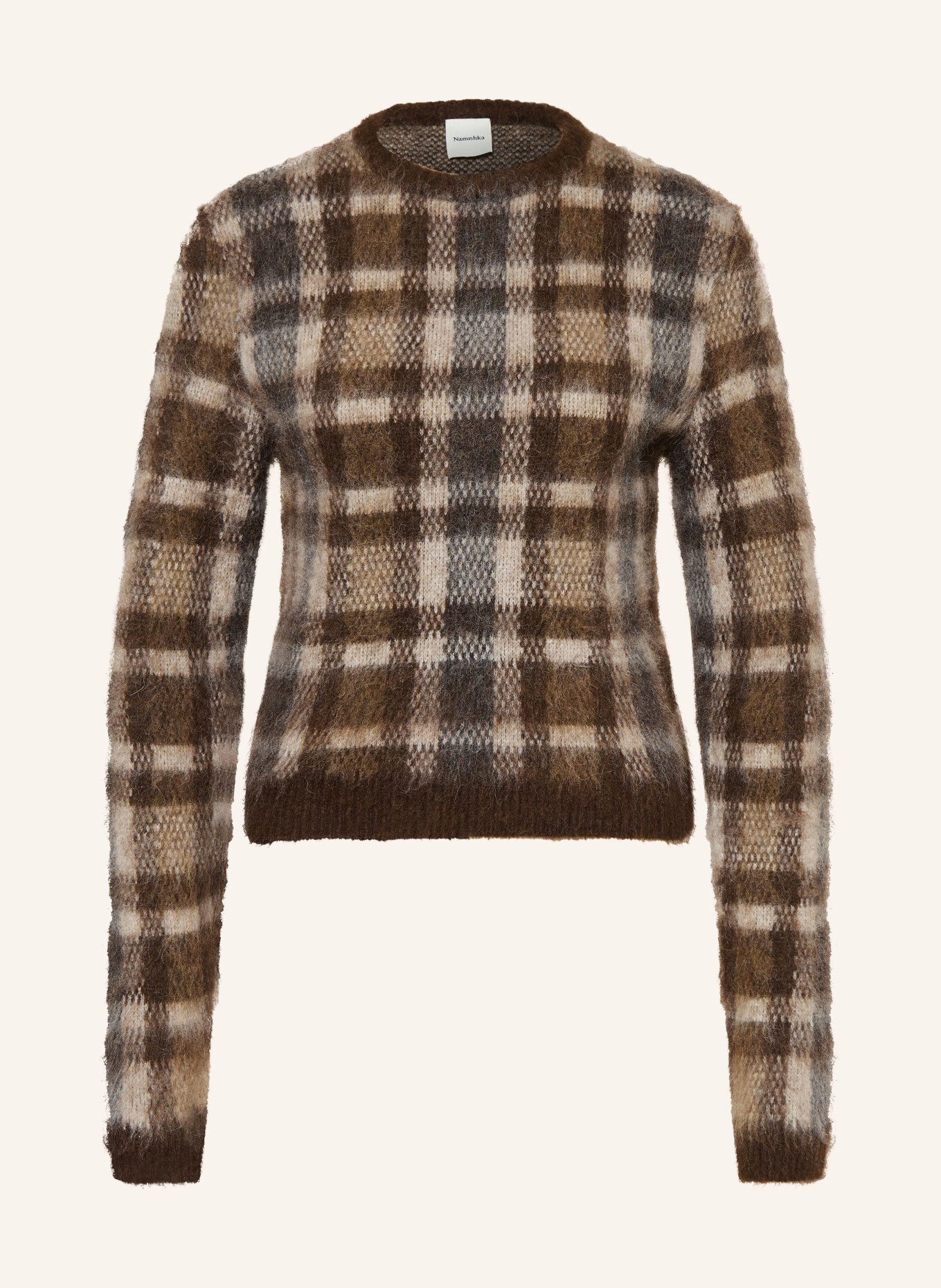 Nanushka Pullover FARICA: DUNKELBRAUN / HELLBRAUN / DUNKELGRAU