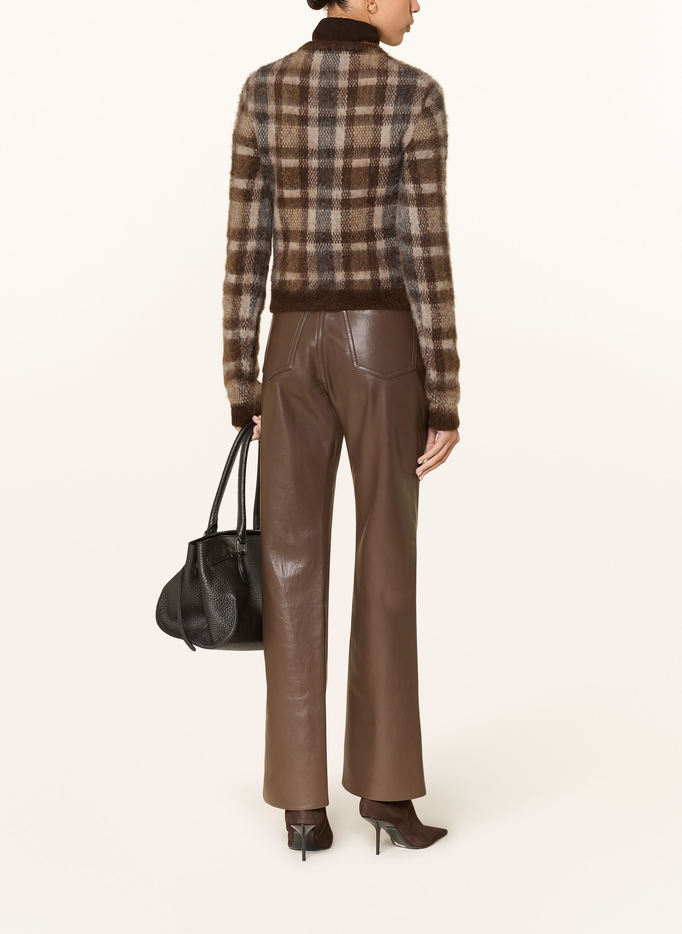 Nanushka Pullover FARICA: DUNKELBRAUN / HELLBRAUN / DUNKELGRAU