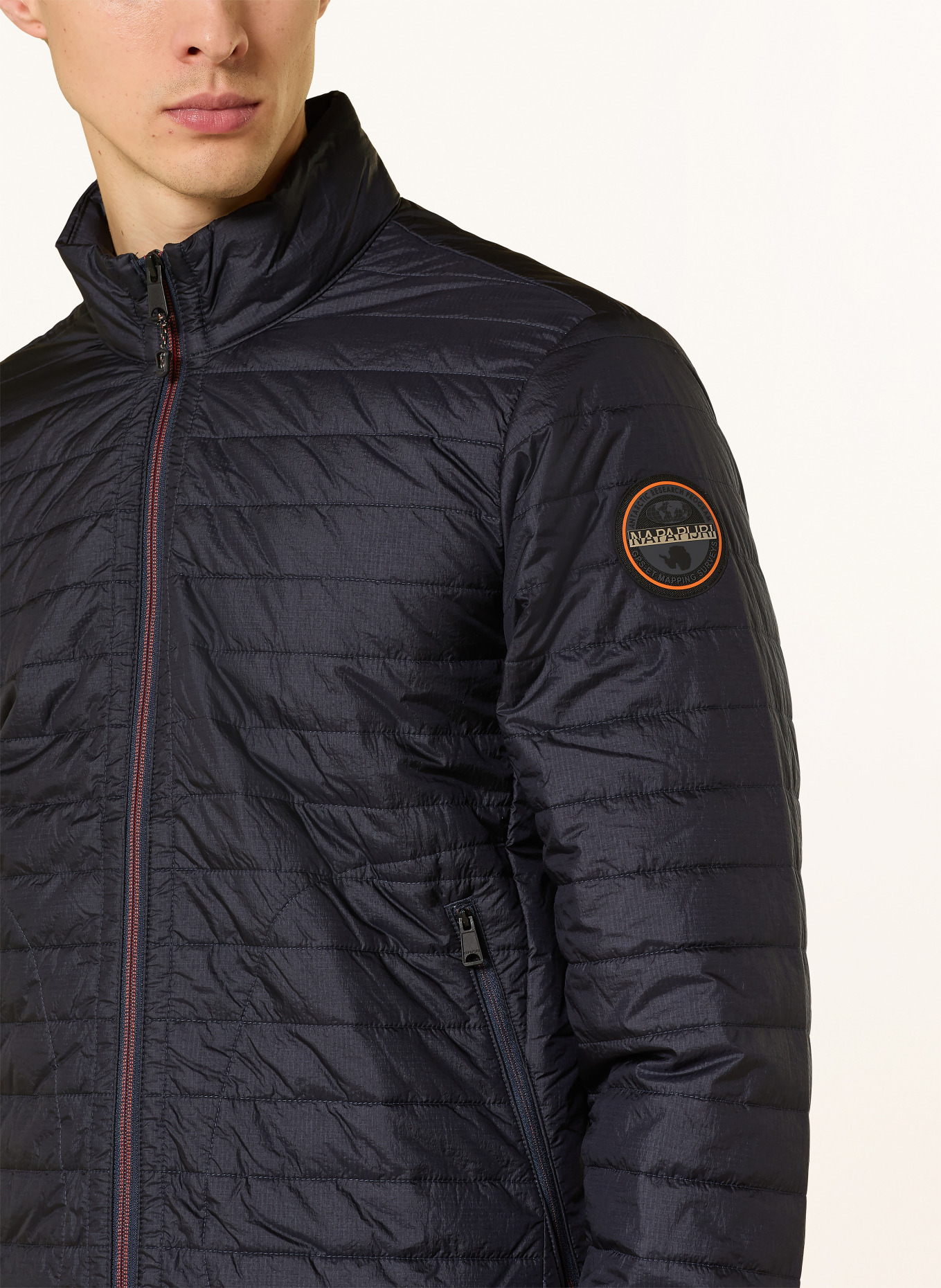 NAPAPIJRI Steppjacke AMIATA: DUNKELBLAU / ORANGE