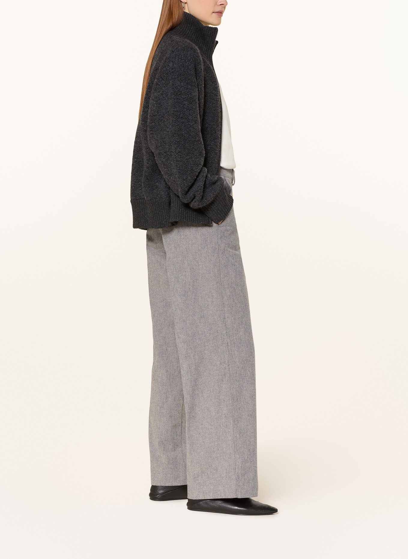 ARMEDANGELS Marlenehose LEANDRAA HANDAAS: BLAUGRAU