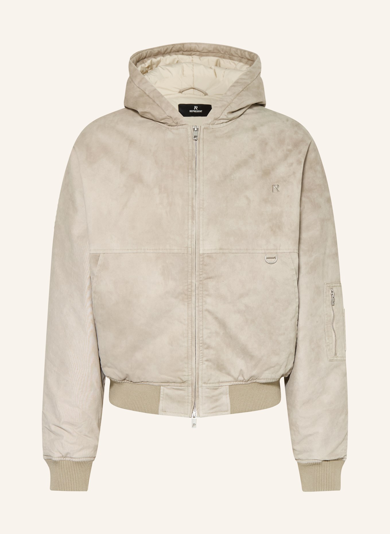 REPRESENT Jacke: CREME / HELLGRAU