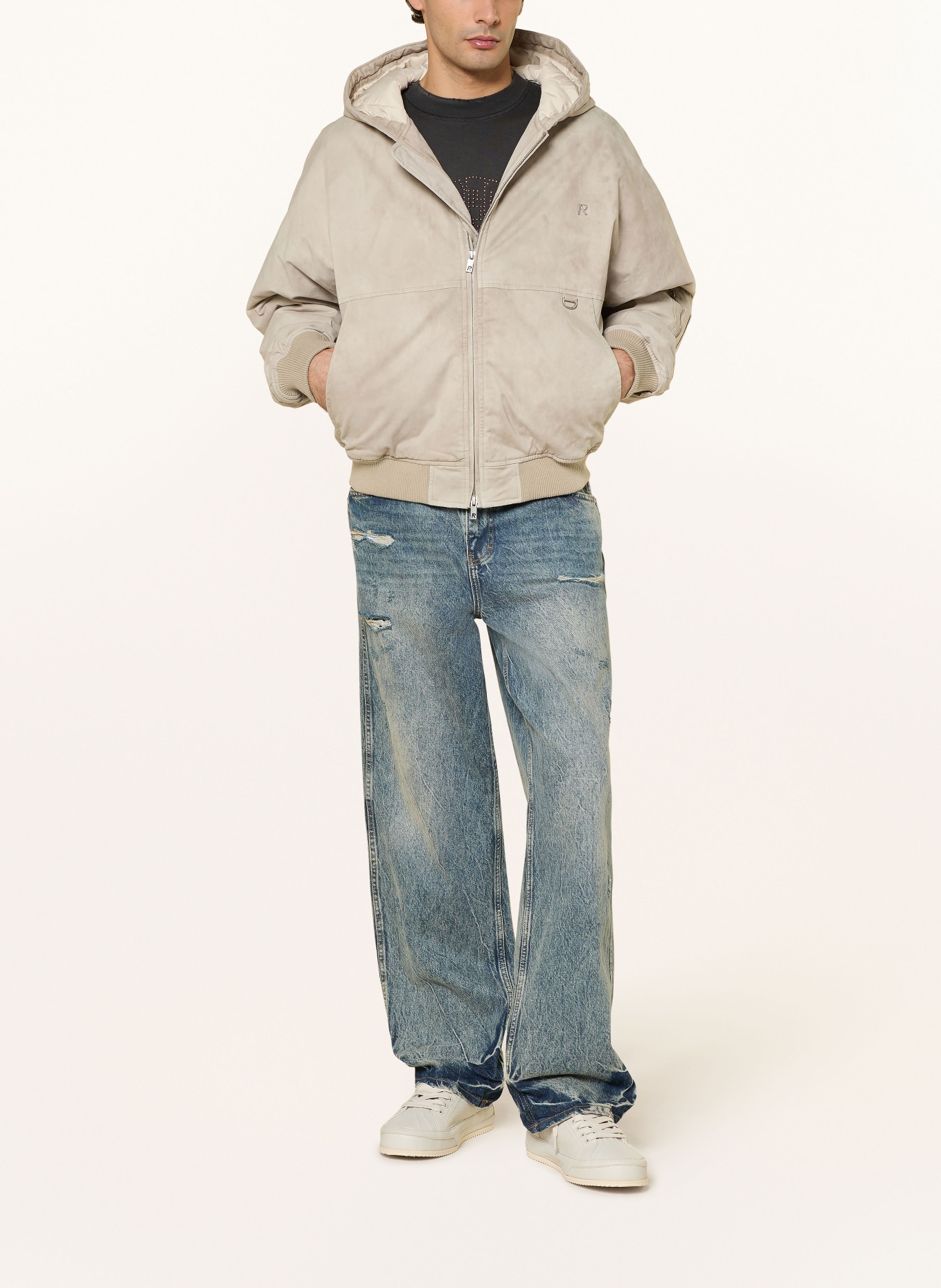 REPRESENT Jacke: CREME / HELLGRAU