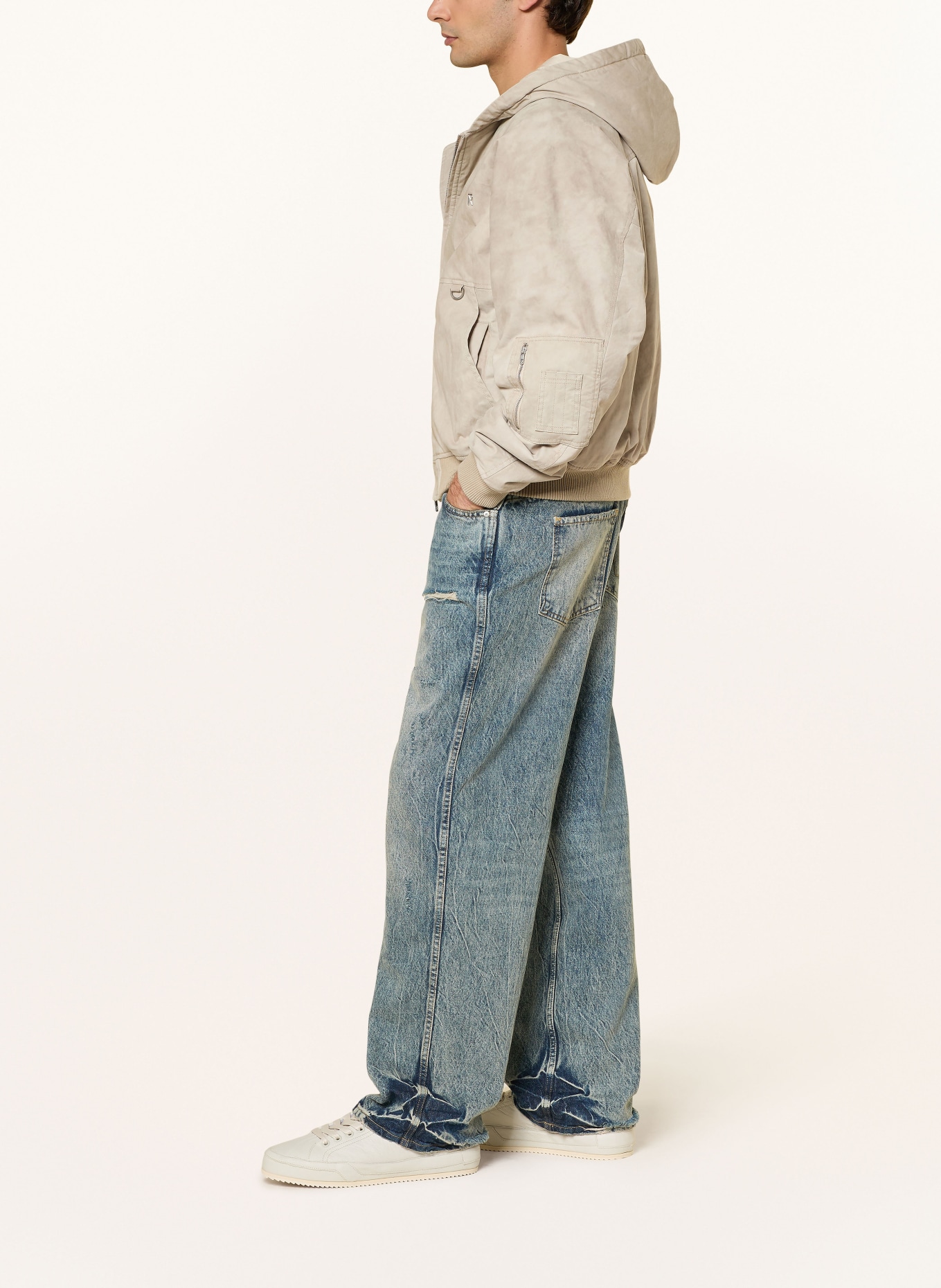 REPRESENT Jacke: CREME / HELLGRAU