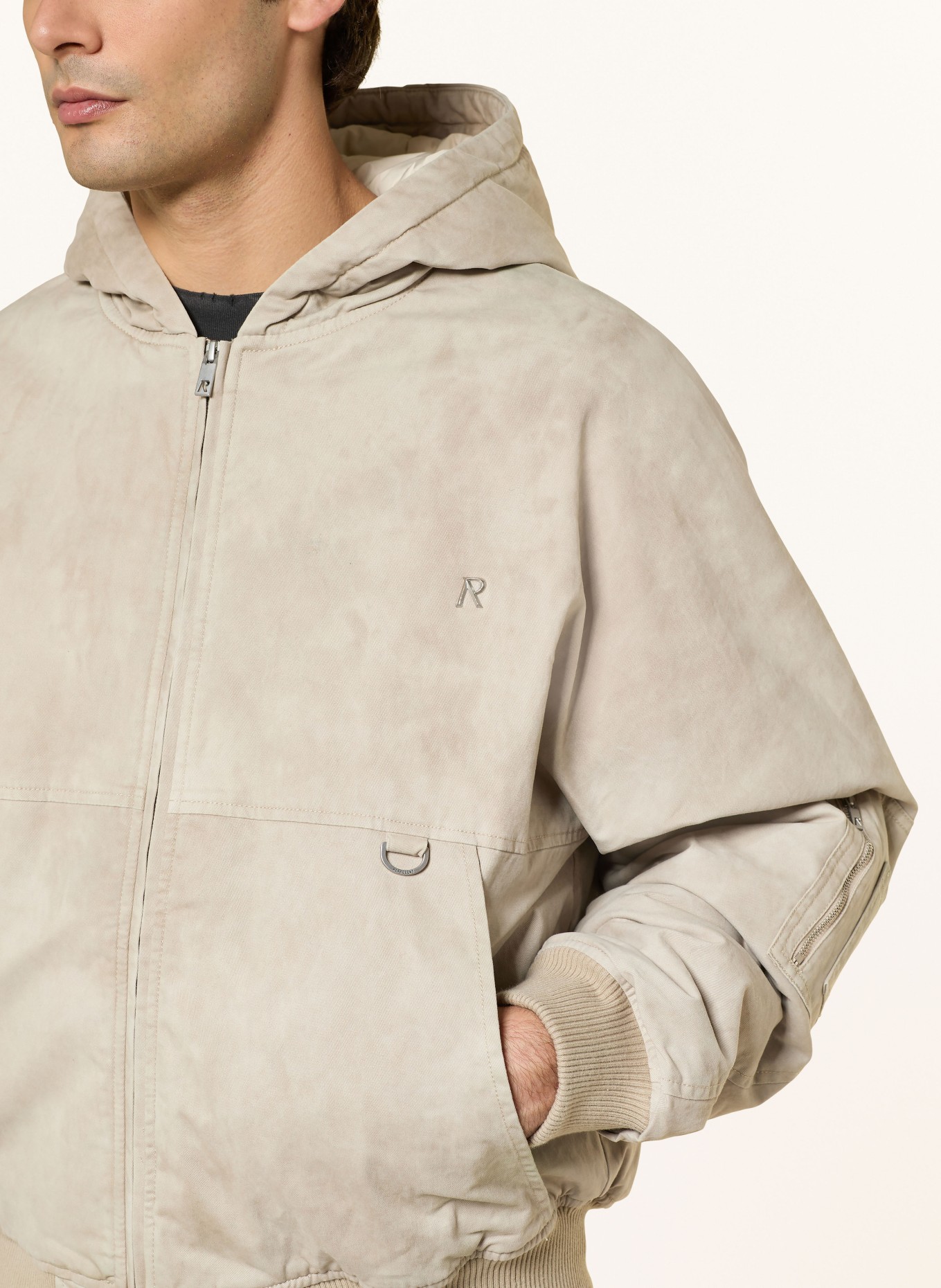 REPRESENT Jacke: CREME / HELLGRAU