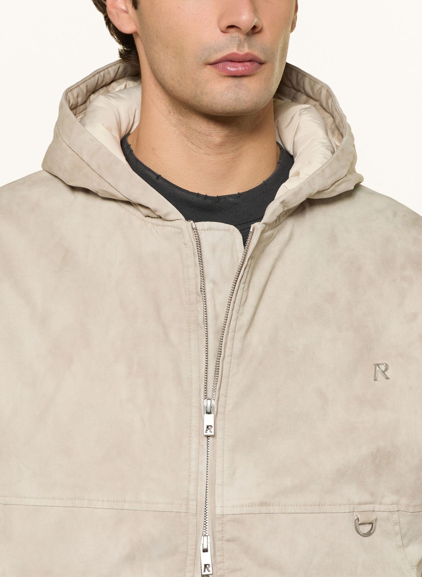 REPRESENT Jacke: CREME / HELLGRAU