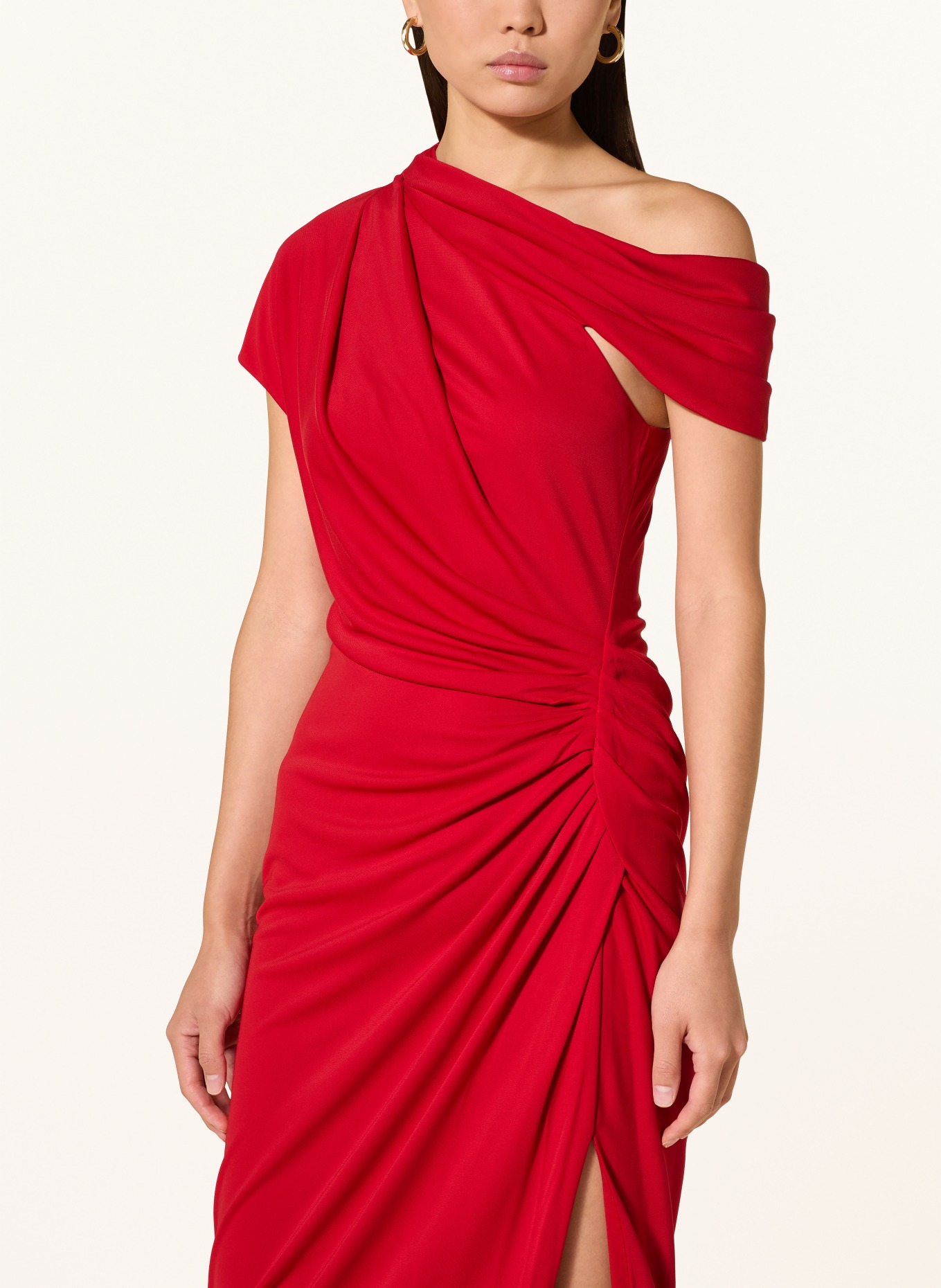 LAUREN RALPH LAUREN One-Shoulder-Kleid: ROT