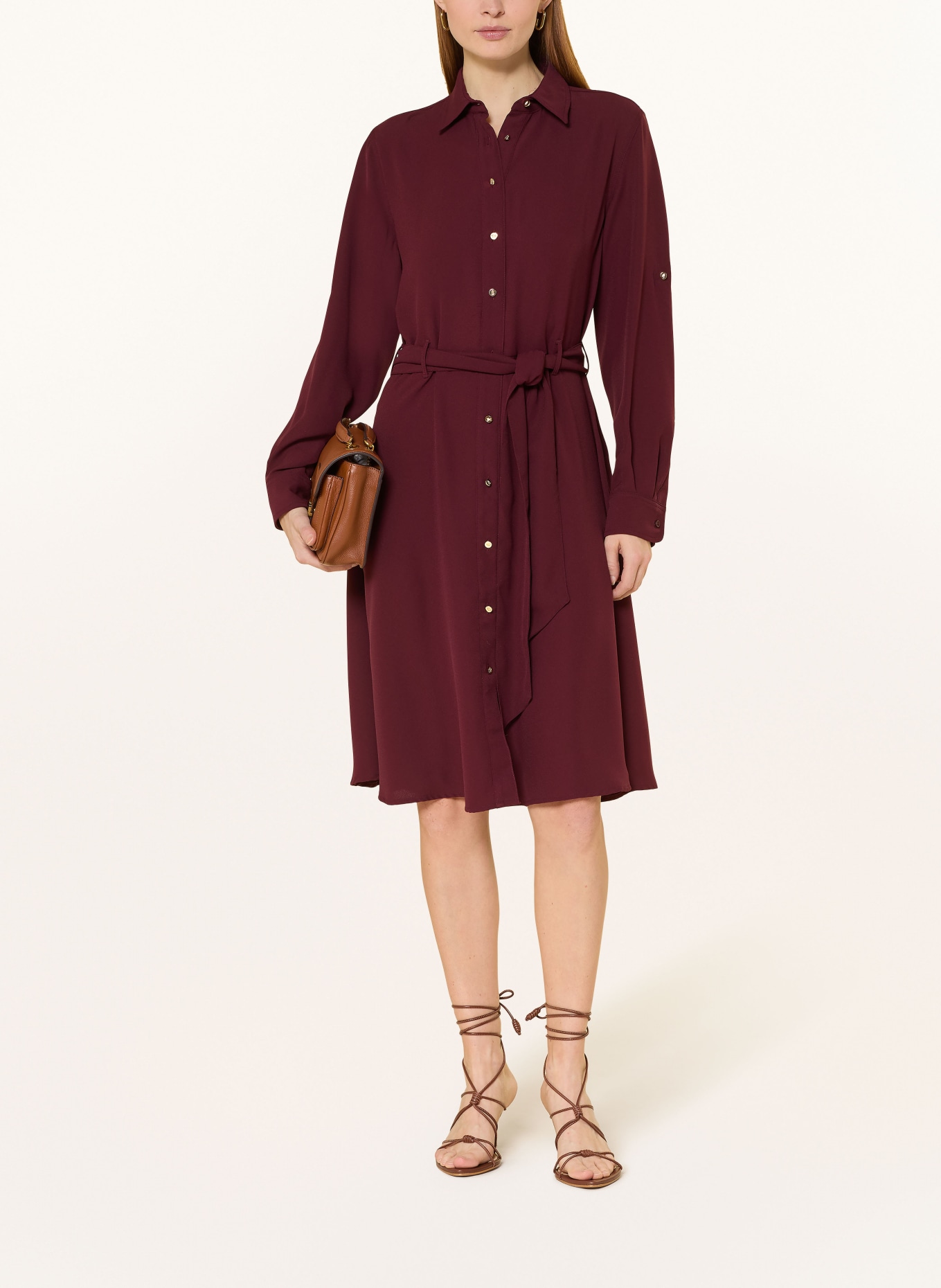 LAUREN RALPH LAUREN Hemdblusenkleid: DUNKELROT