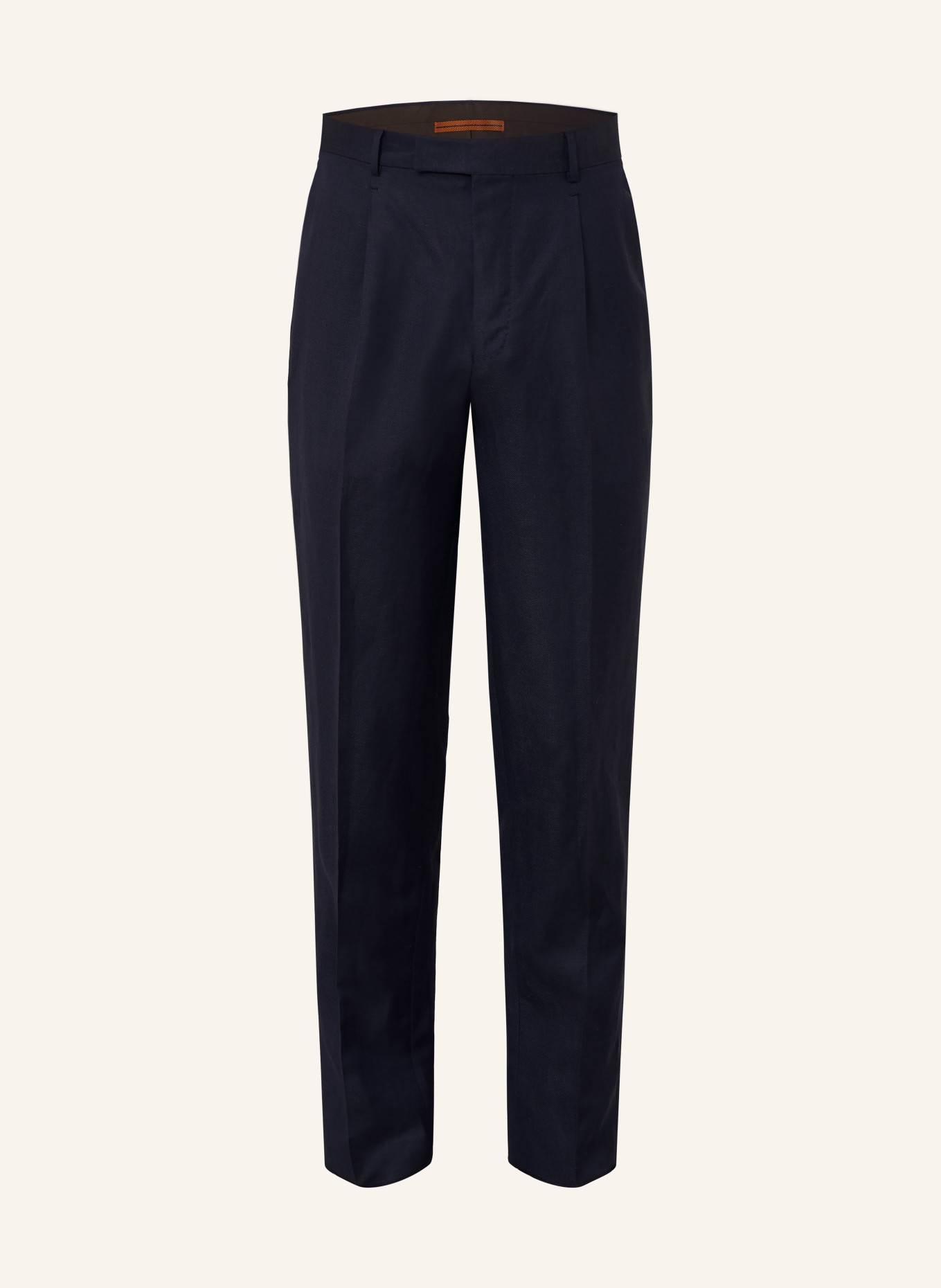 ZEGNA Chino Extra Slim Fit mit Leinen: DUNKELBLAU