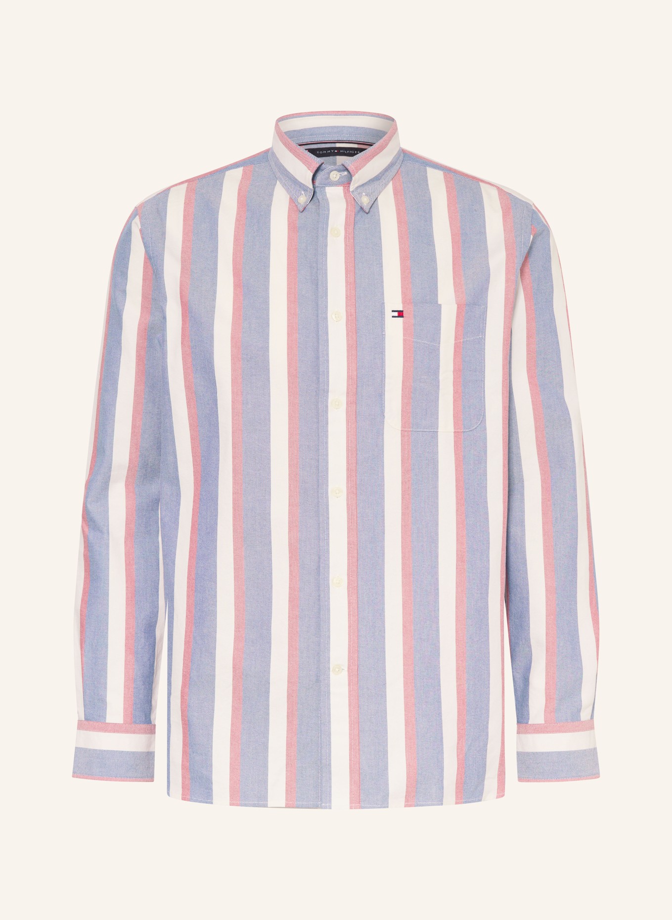 TOMMY HILFIGER Oxfordská košile Comfort Fit: MODRÁ / ČERVENÁ / BÍLÁ