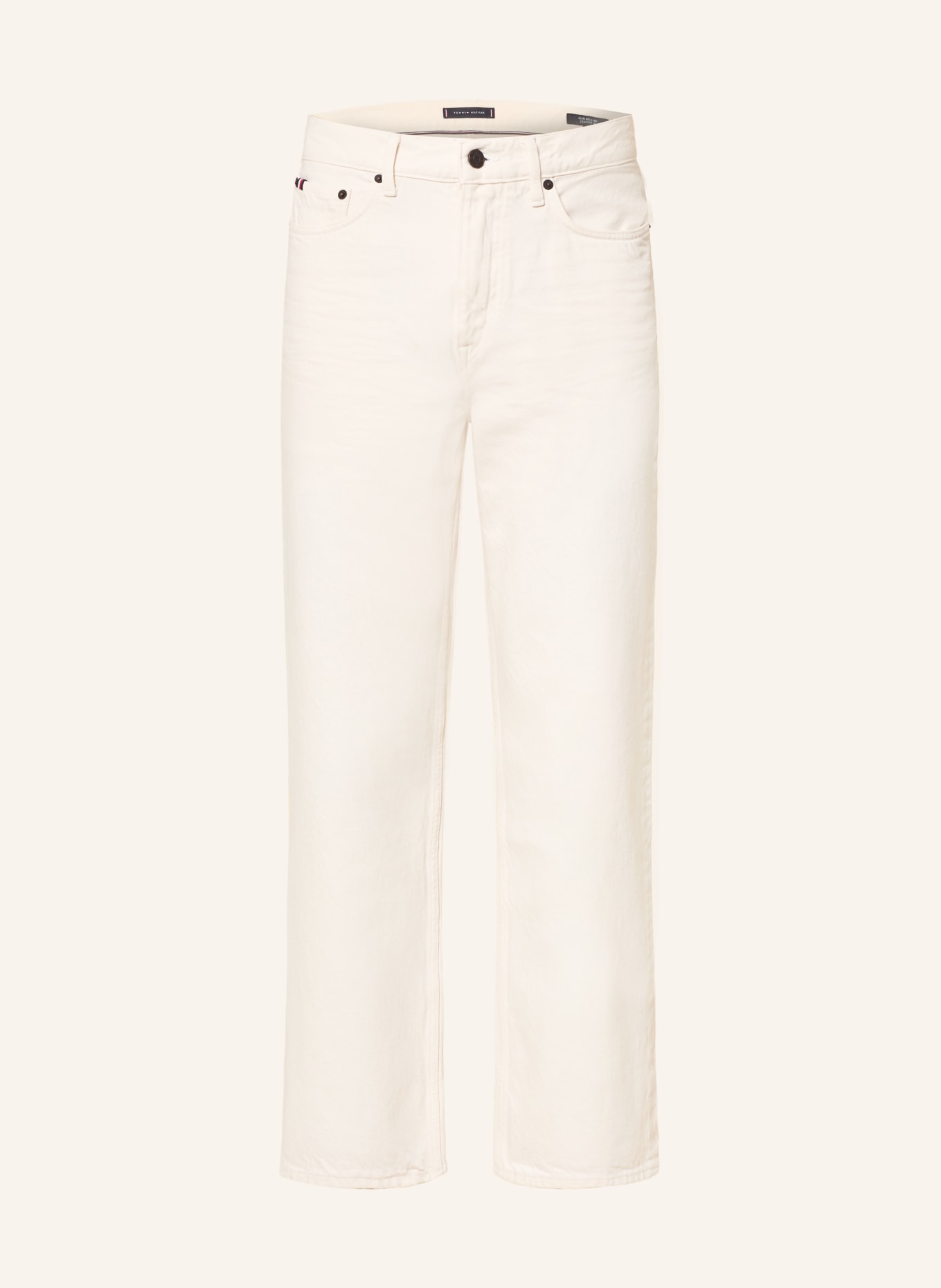 TOMMY HILFIGER RIVER Relaxed Straight Fit Jeans: YBL Ecru