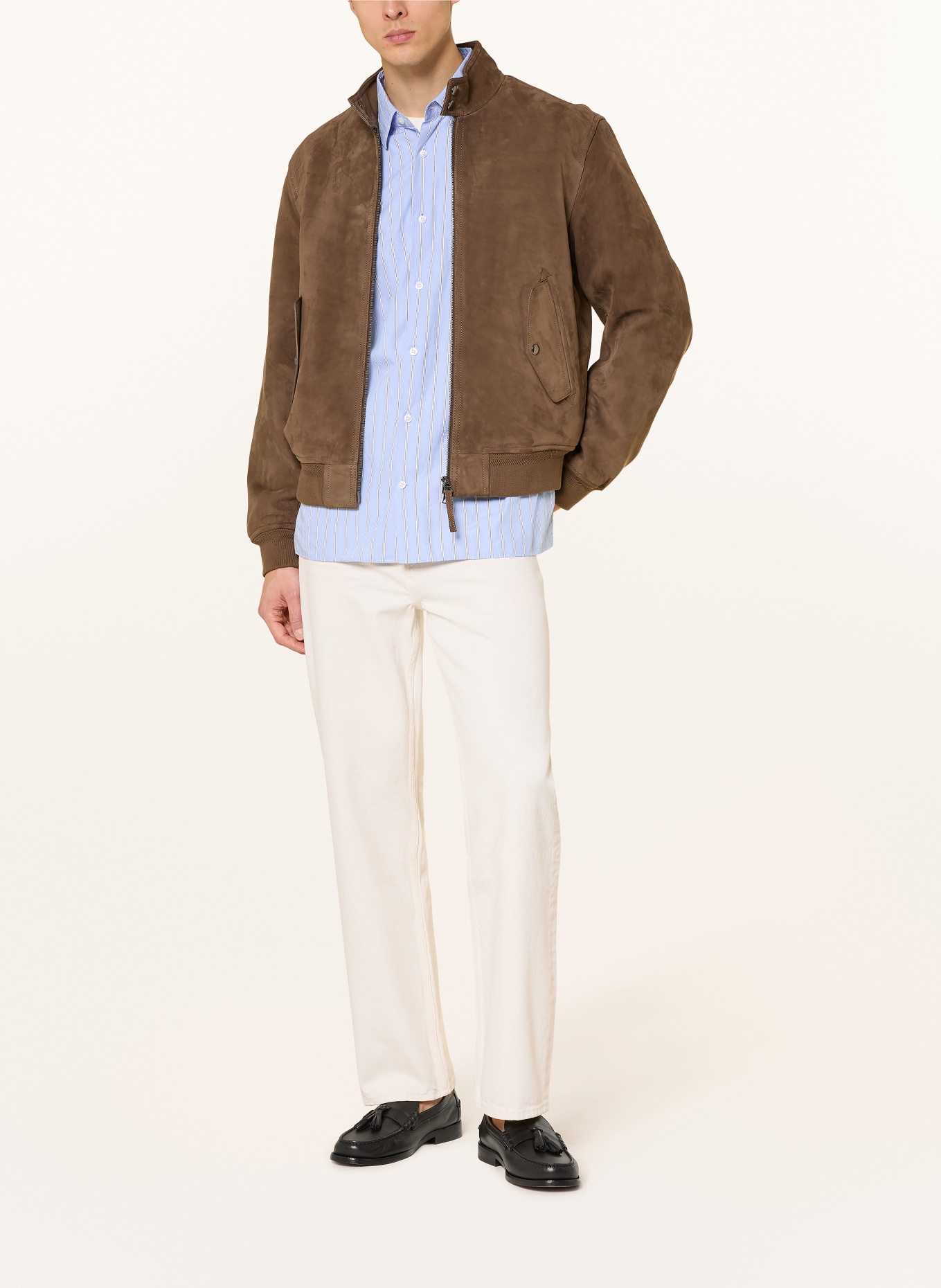 TOMMY HILFIGER RIVER Relaxed Straight Fit Jeans: YBL Ecru