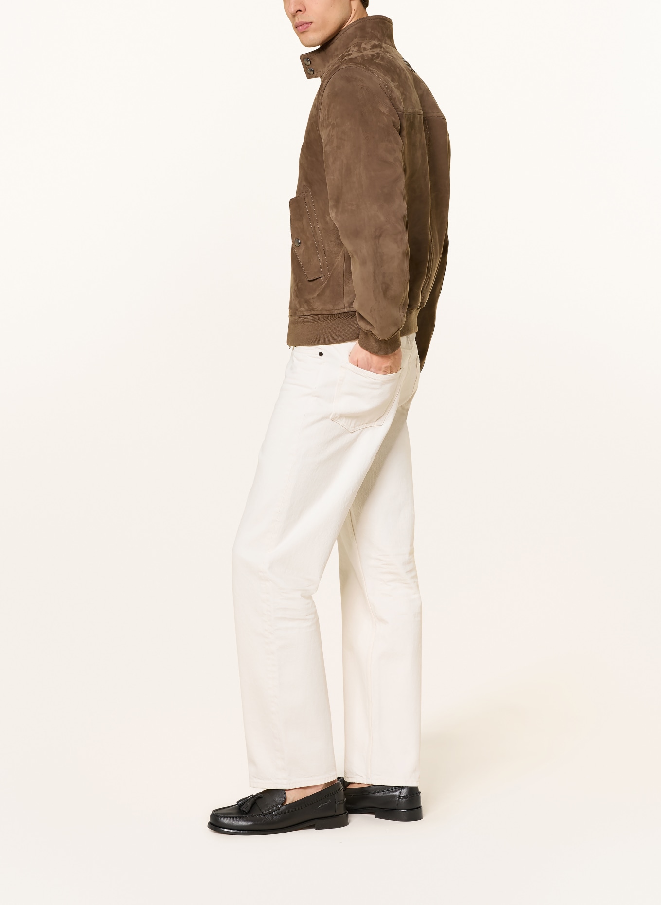 TOMMY HILFIGER RIVER Relaxed Straight Fit Jeans: YBL Ecru