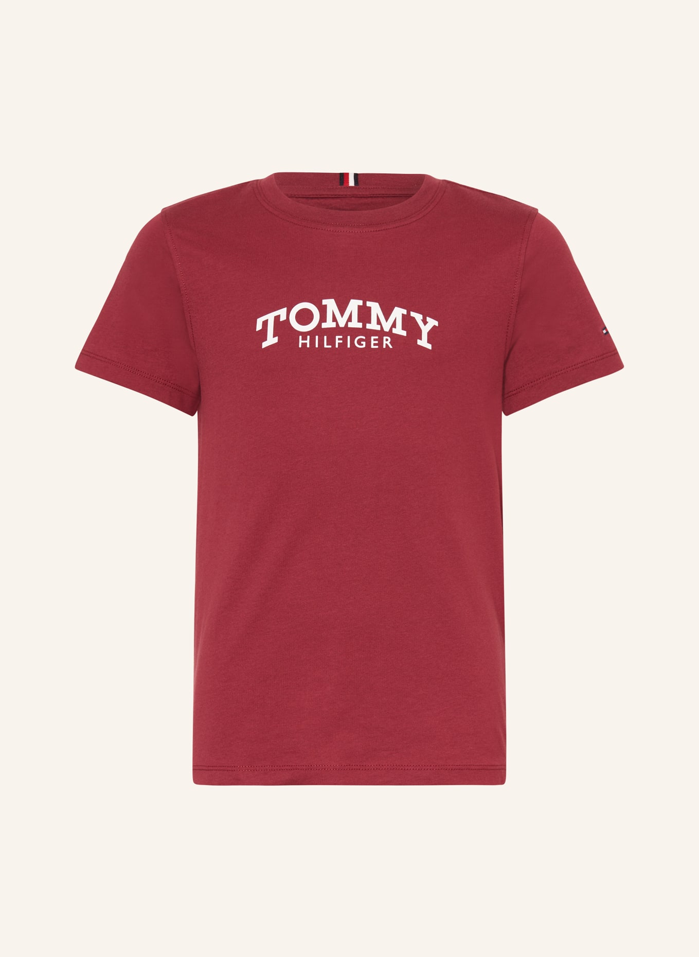 TOMMY HILFIGER T-Shirt: DUNKELROT