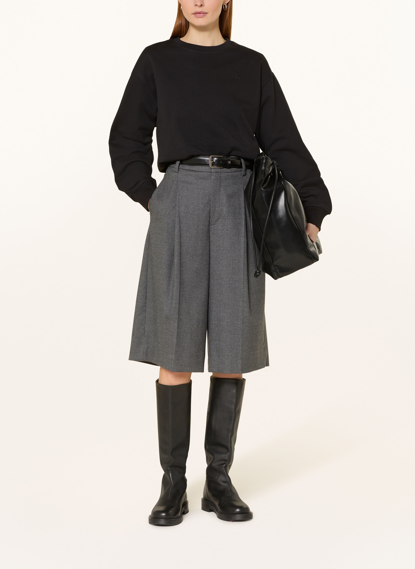 Calvin Klein Jeans Sweatshirt: SCHWARZ