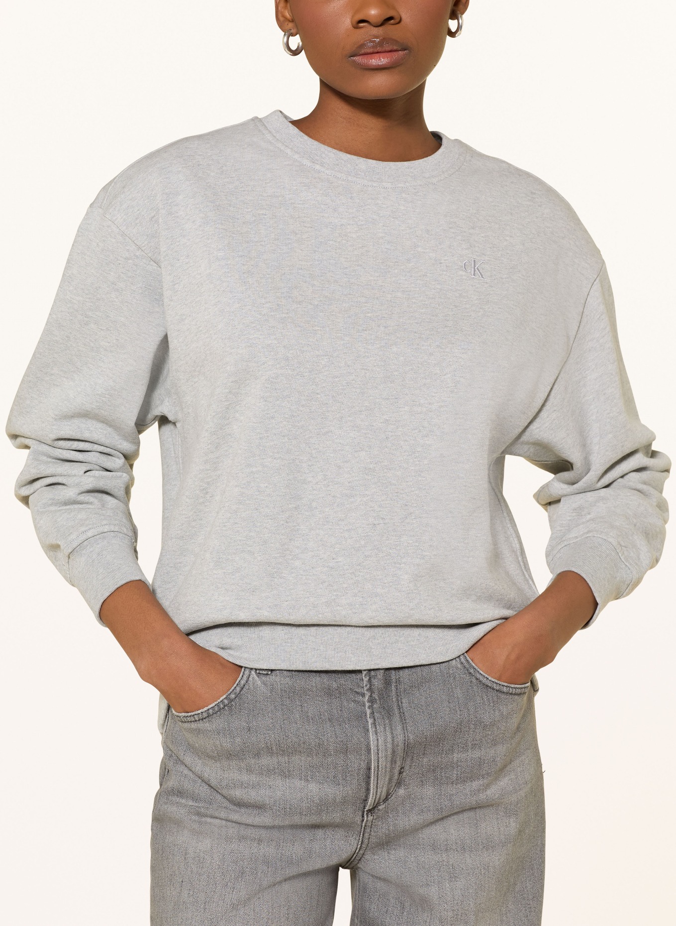 Calvin Klein Jeans Sweatshirt: HELLGRAU
