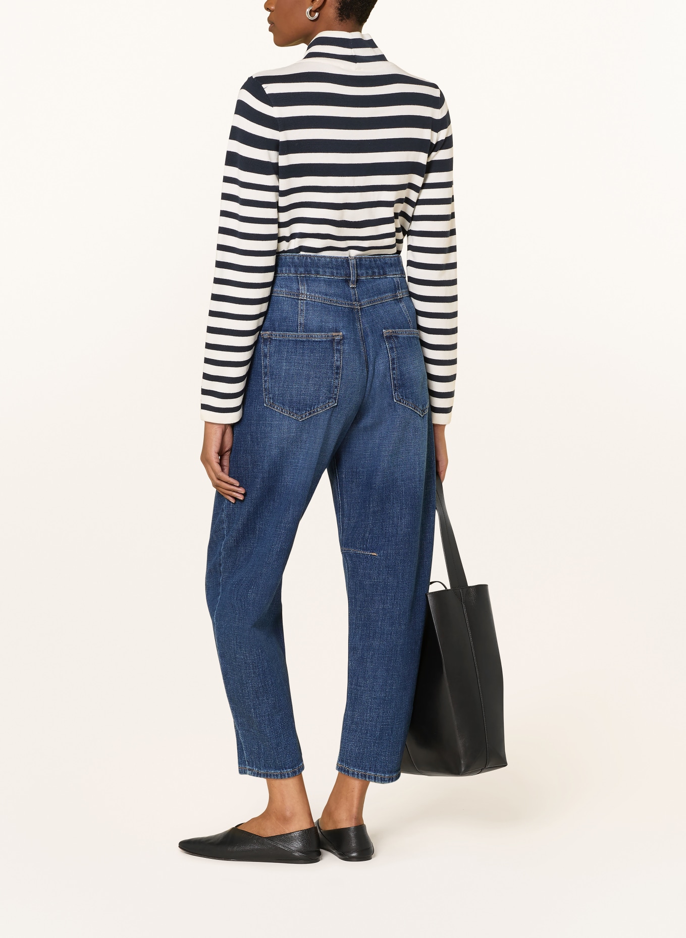 BRAX Rollkragenpullover LESLEY: DUNKELBLAU / WEISS