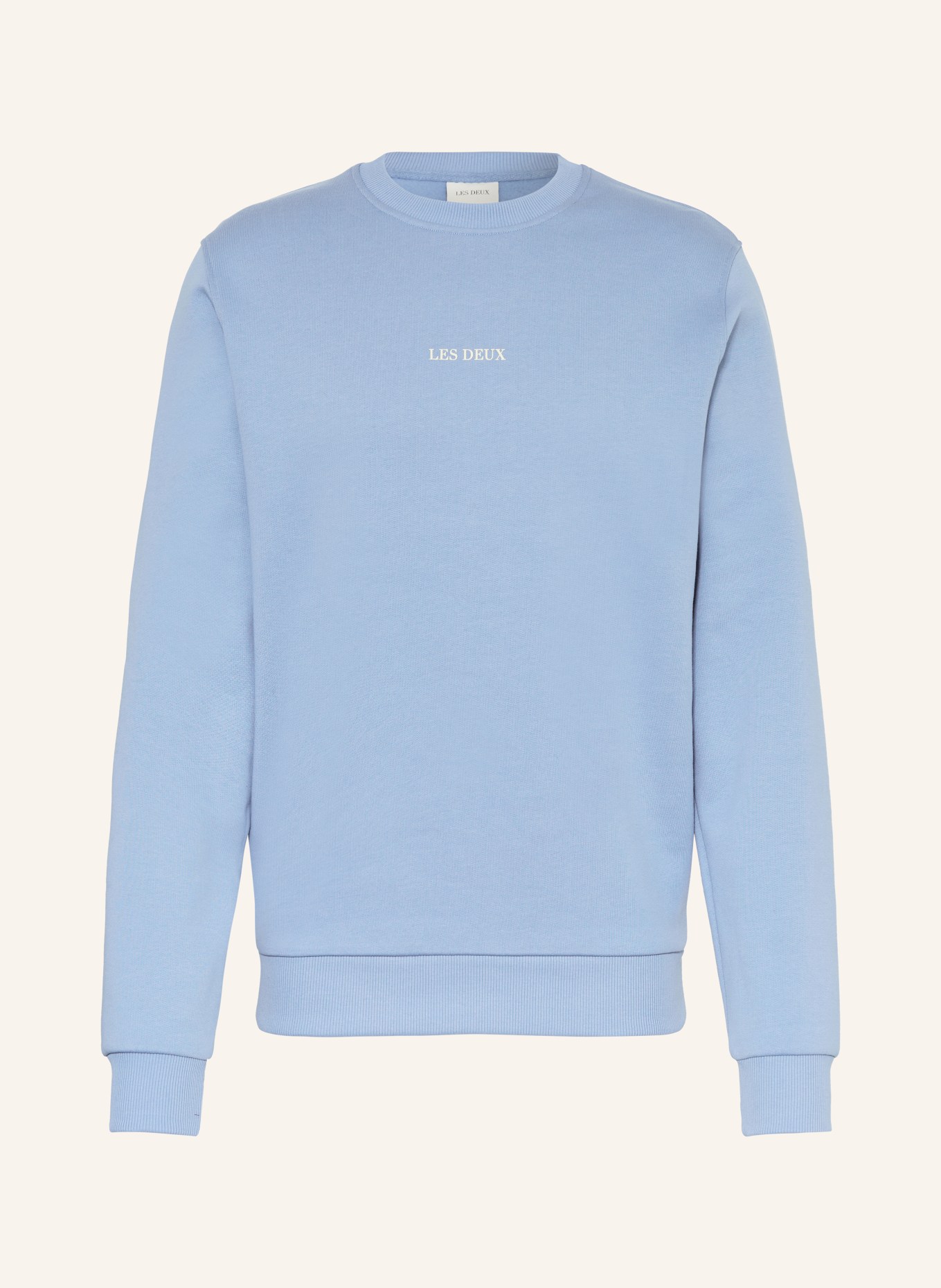 LES DEUX Sweatshirt ANDREW: HELLBLAU / WEISS