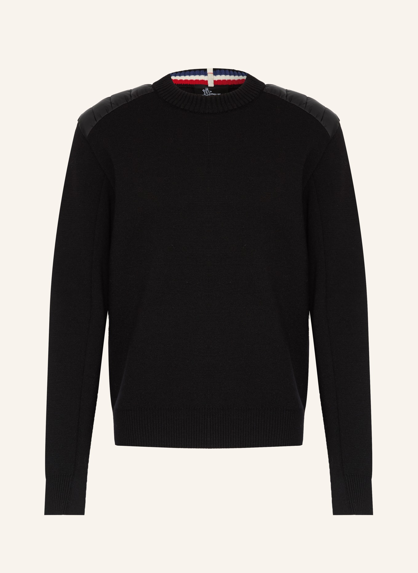 MONCLER GRENOBLE Pullover im Materialmix: SCHWARZ