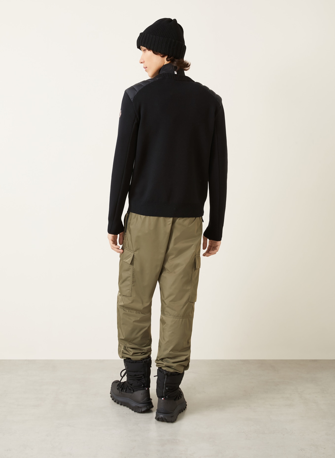 MONCLER GRENOBLE Pullover im Materialmix: SCHWARZ