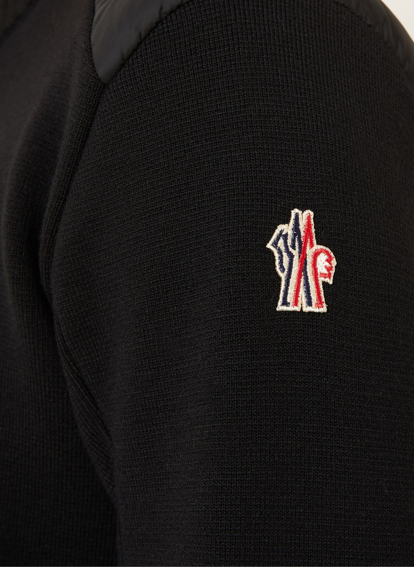 MONCLER GRENOBLE Pullover im Materialmix: SCHWARZ