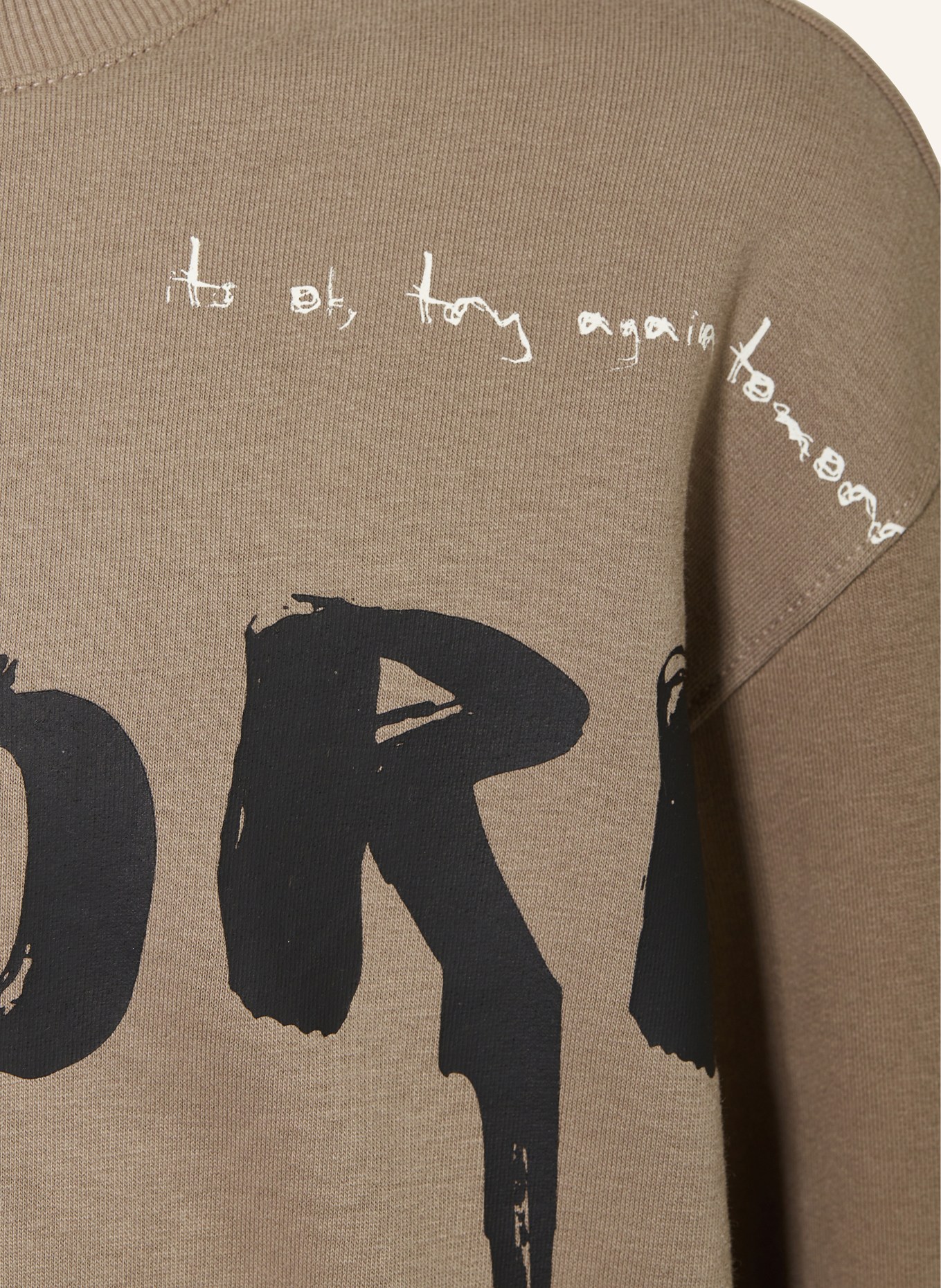 s.Oliver RED Sweatshirt: TAUPE / WEISS / SCHWARZ