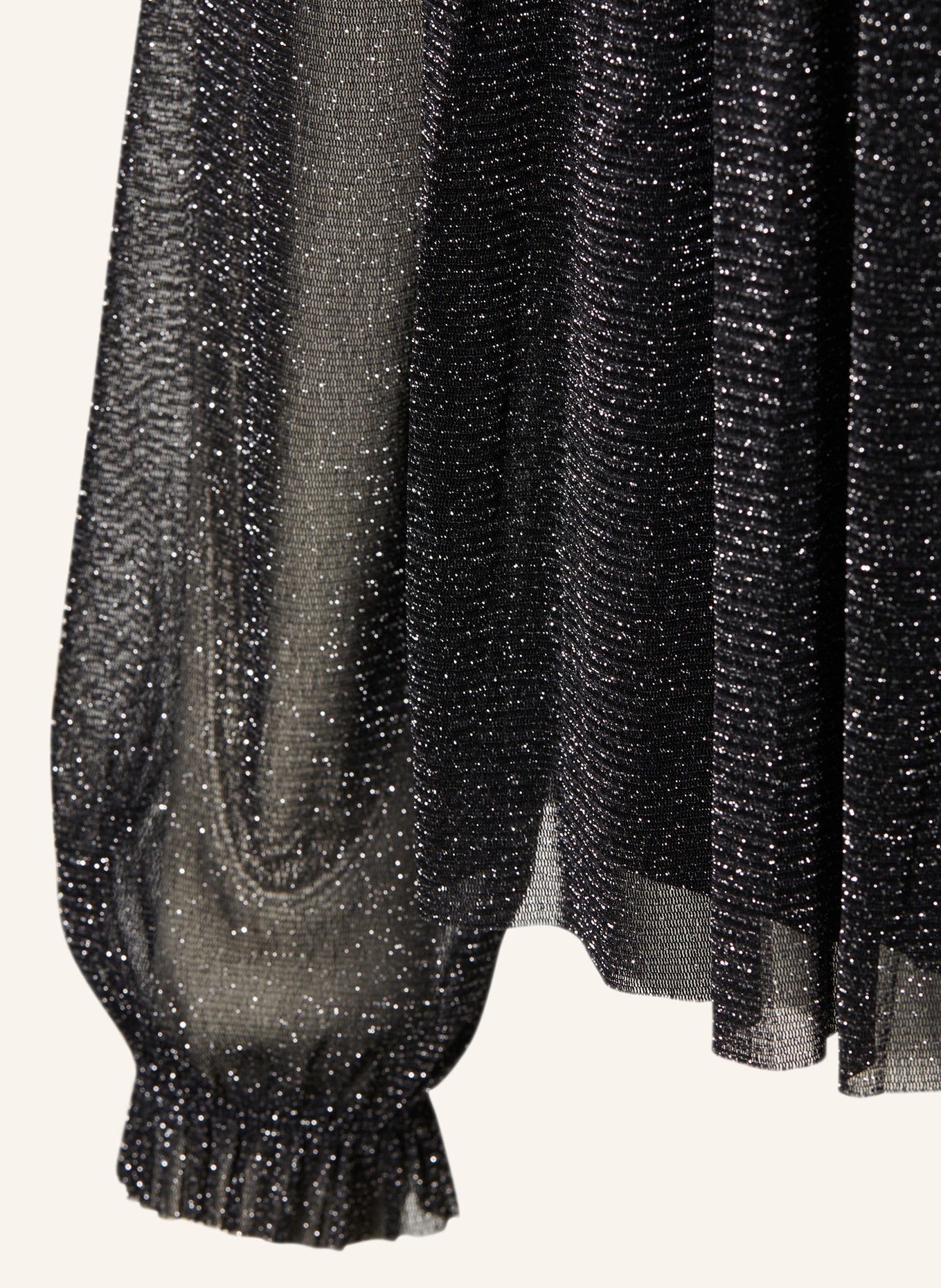 s.Oliver RED Blusenshirt mit Glitzergarn: SCHWARZ / SILBER