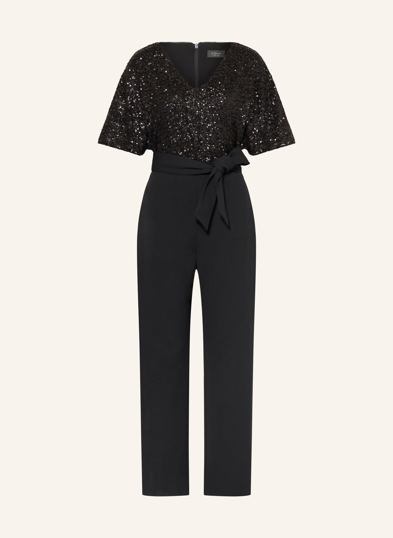s.Oliver BLACK LABEL Jumpsuit mit Pailetten: SCHWARZ