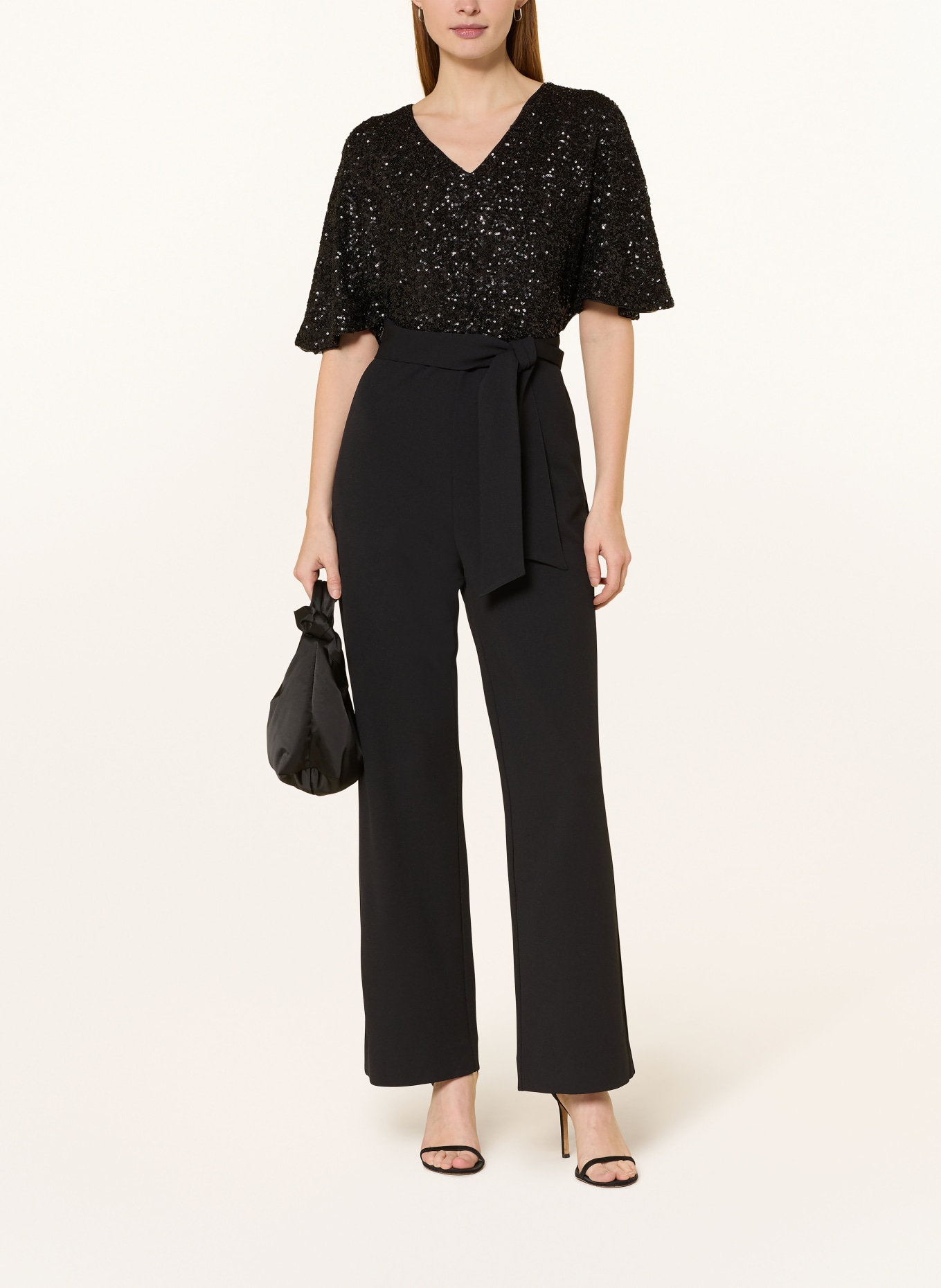 s.Oliver BLACK LABEL Jumpsuit mit Pailetten: SCHWARZ