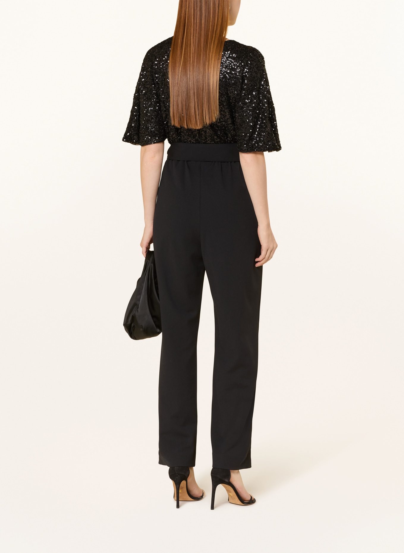 s.Oliver BLACK LABEL Jumpsuit mit Pailetten: SCHWARZ