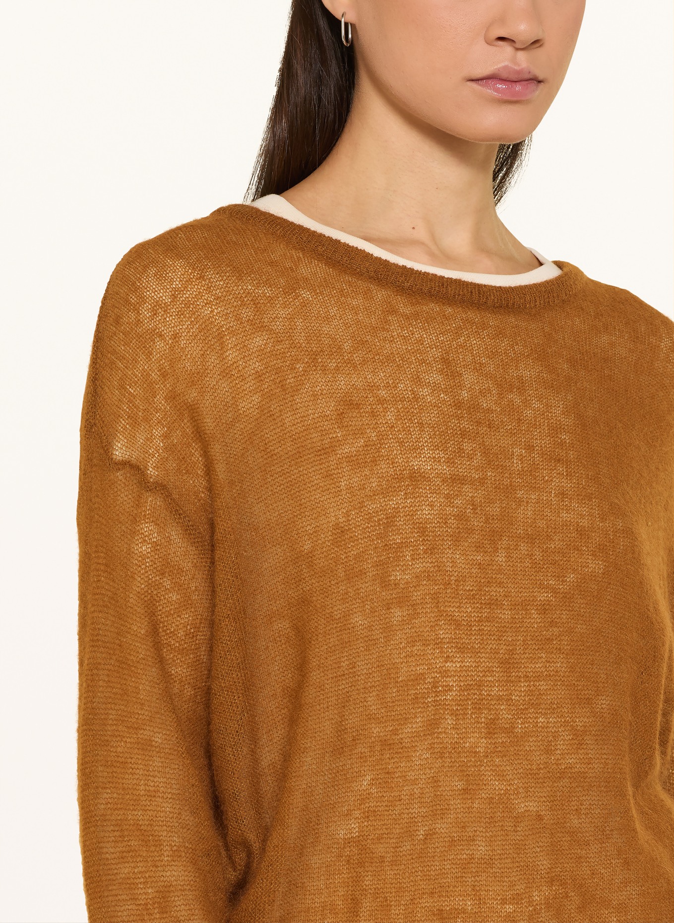 10DAYS Pullover mit Alpaka: COGNAC