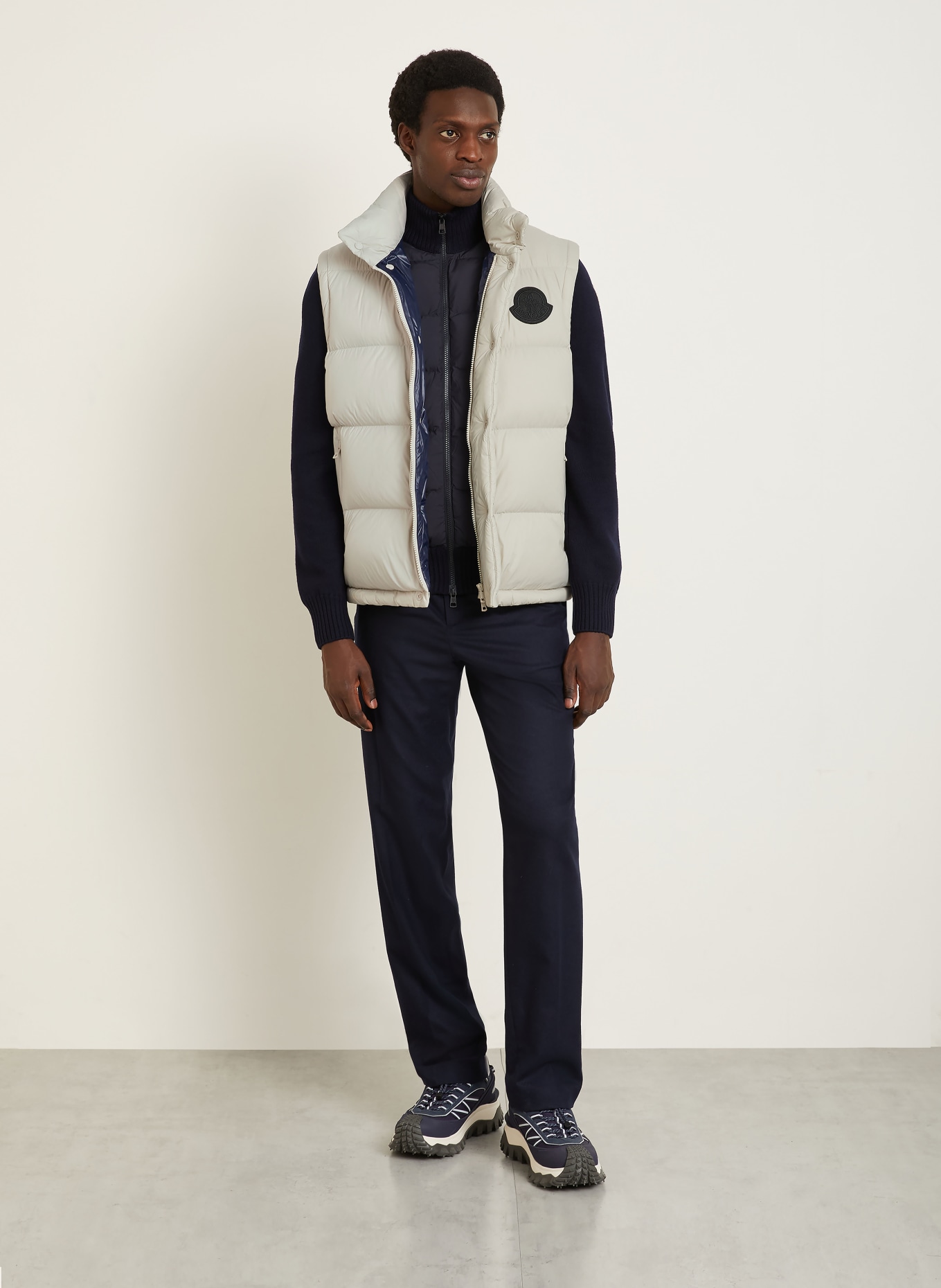 MONCLER Daunenjacke CYCLONE mit abnehmbaren Ärmeln: BEIGE