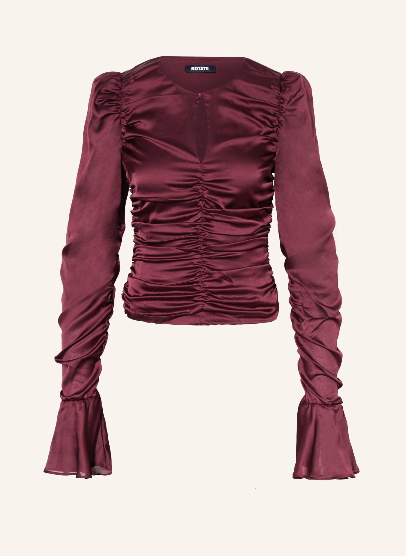 ROTATE Satinbluse: DUNKELROT