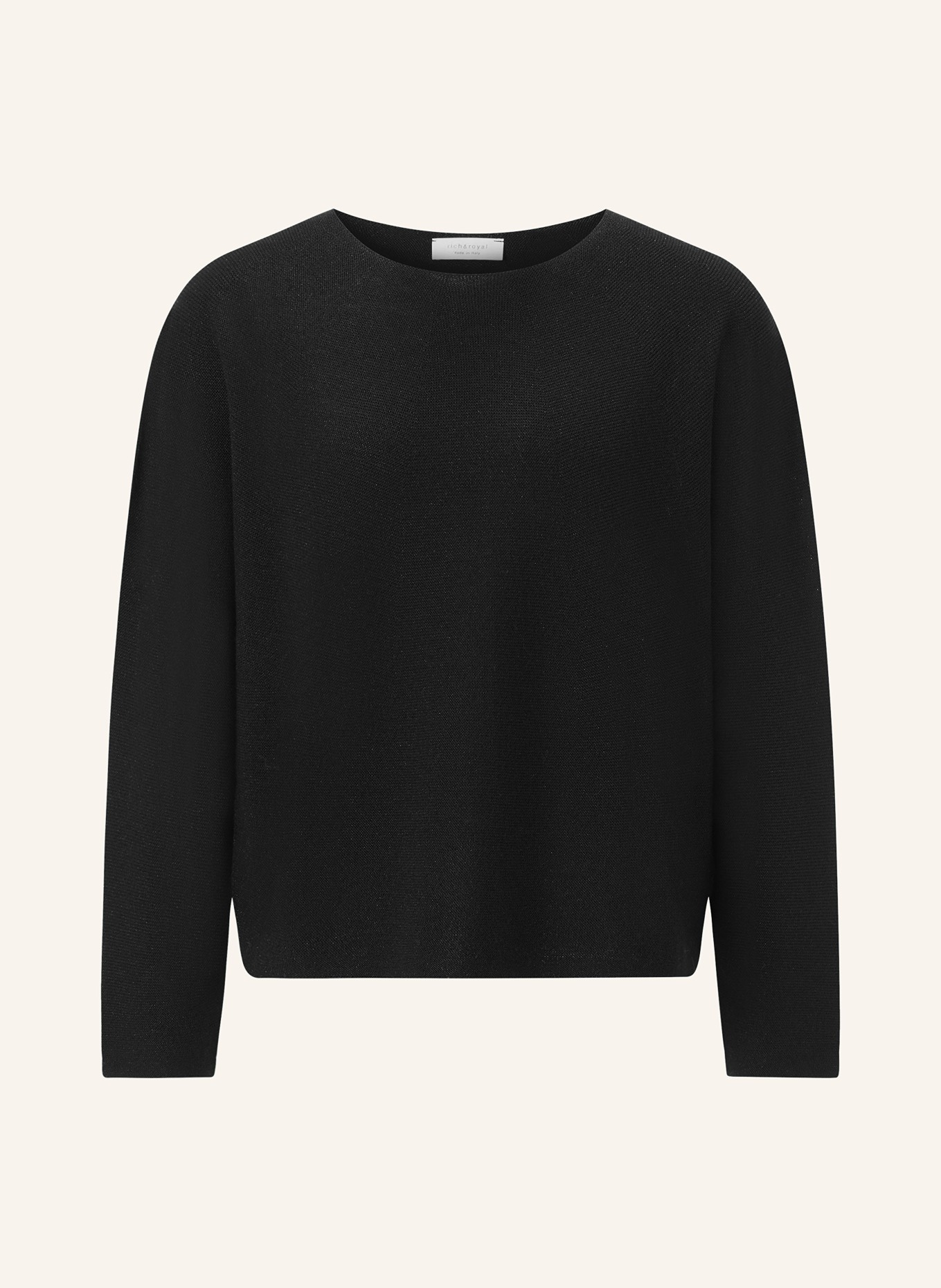 Rich & Royal Pullover mit Glitzergarn: SCHWARZ