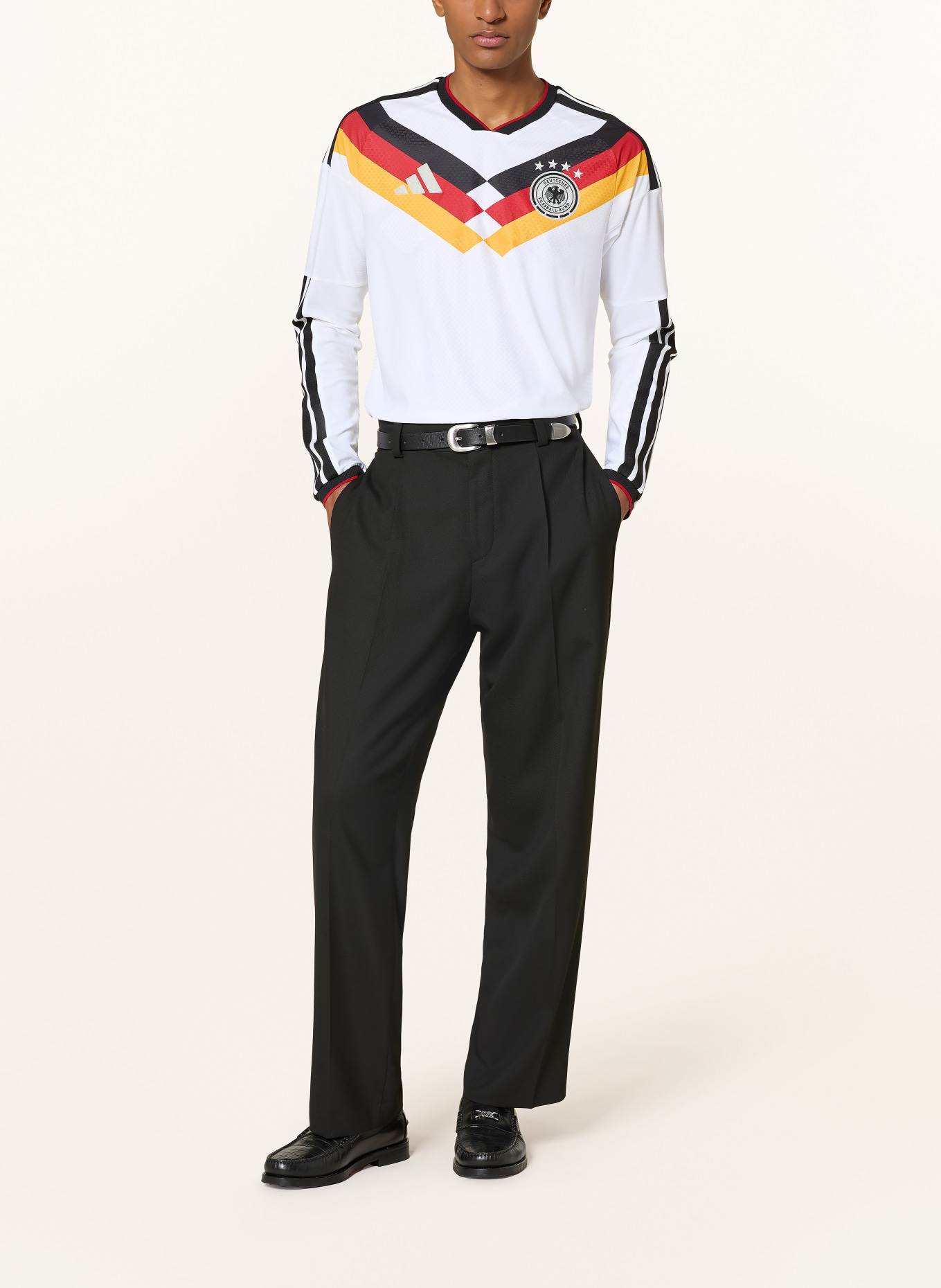 adidas Heimtrikot DEUTSCHLAND 26 AUTHENTIC Herren: WEISS / ROT / SCHWARZ