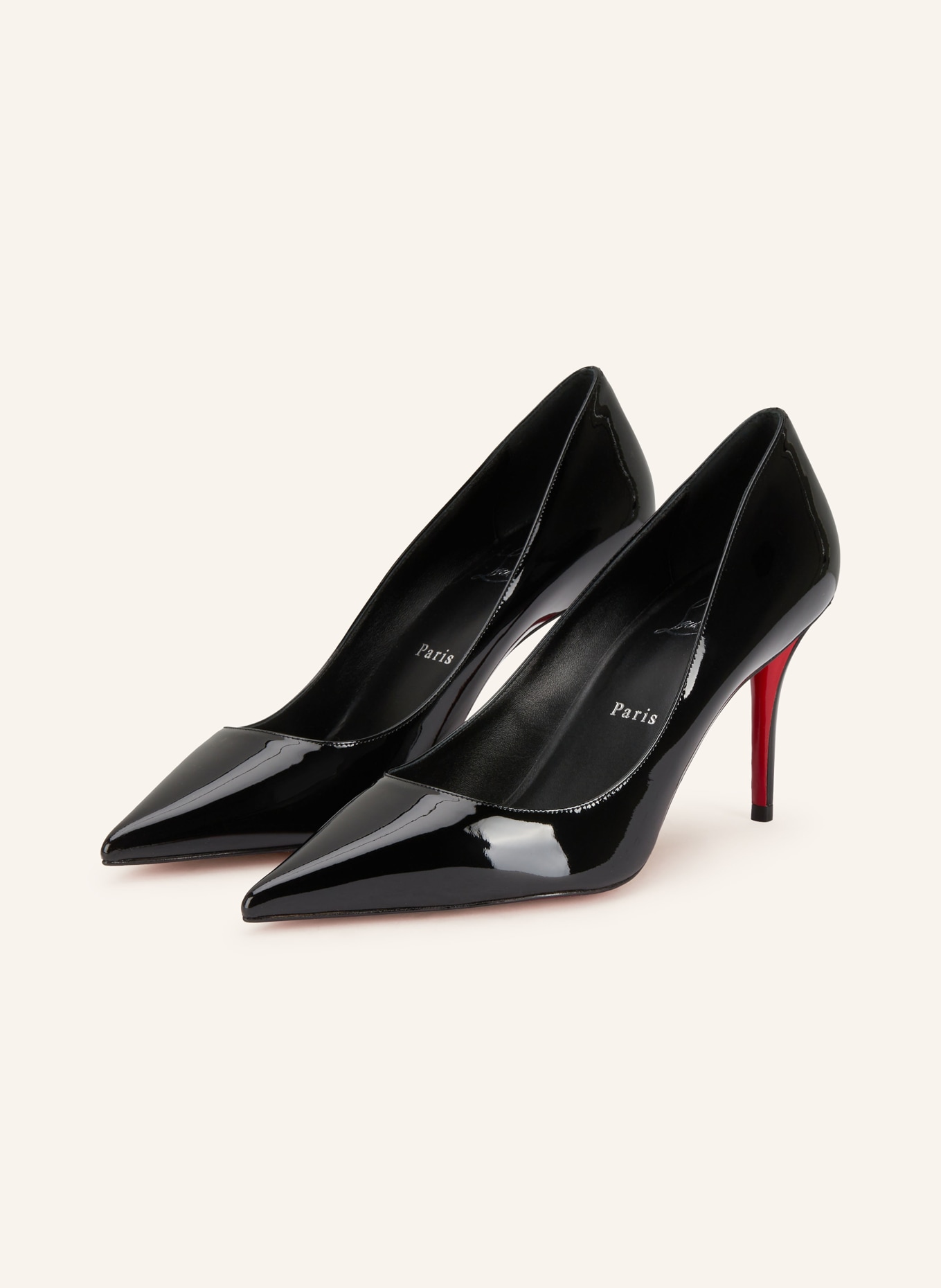 Christian Louboutin MISS Z 80 patent leather pumps: BLACK