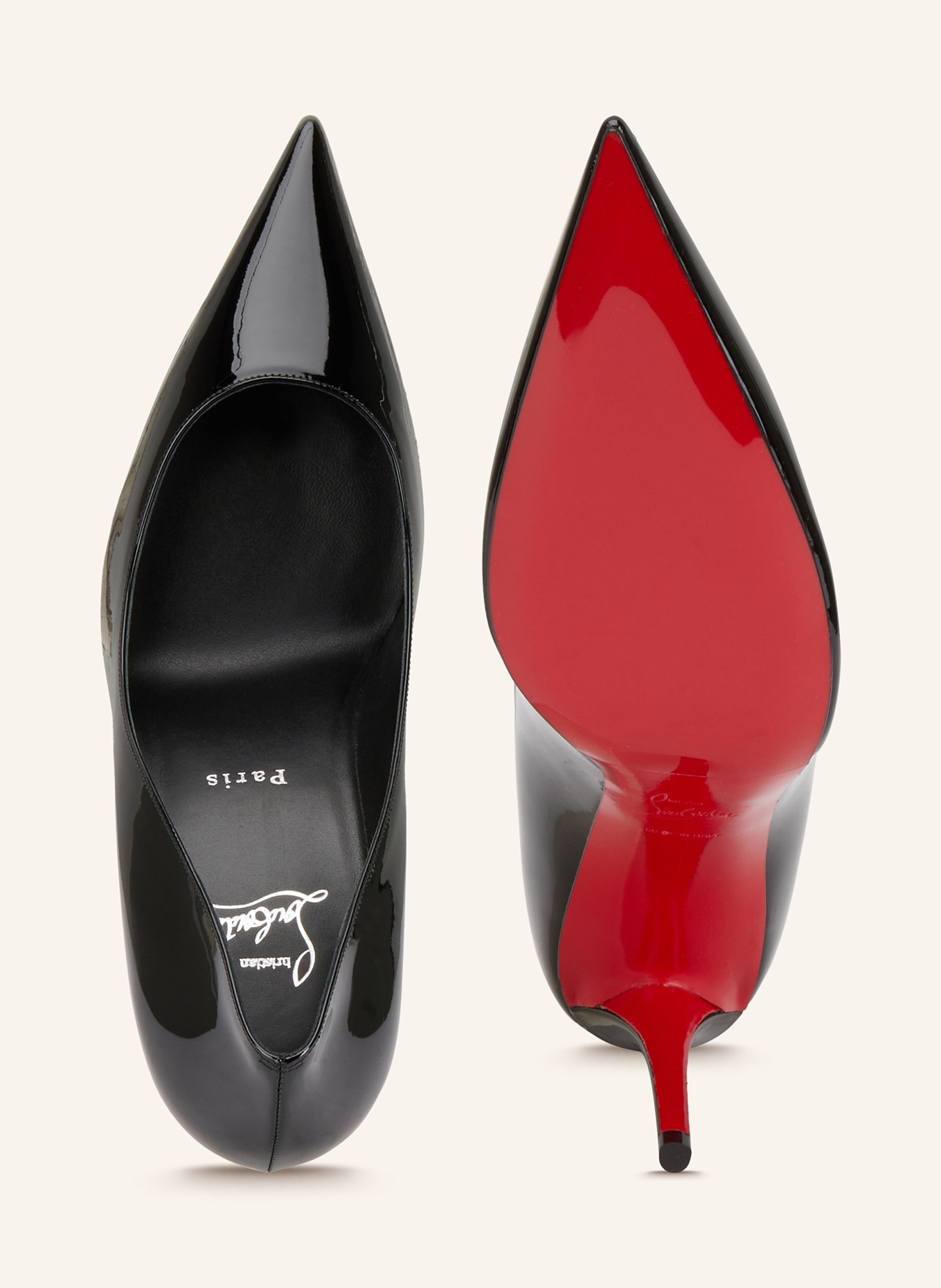 Christian Louboutin MISS Z 80 patent leather pumps: BLACK