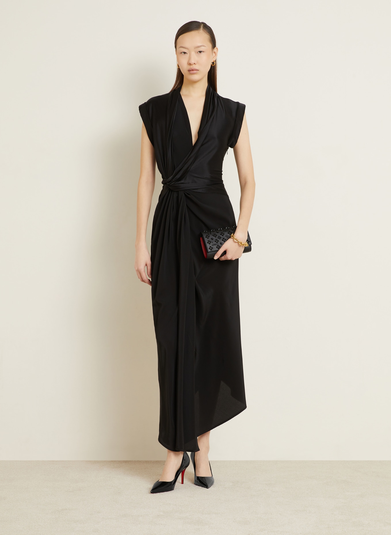 Christian Louboutin MISS Z 80 patent leather pumps: BLACK