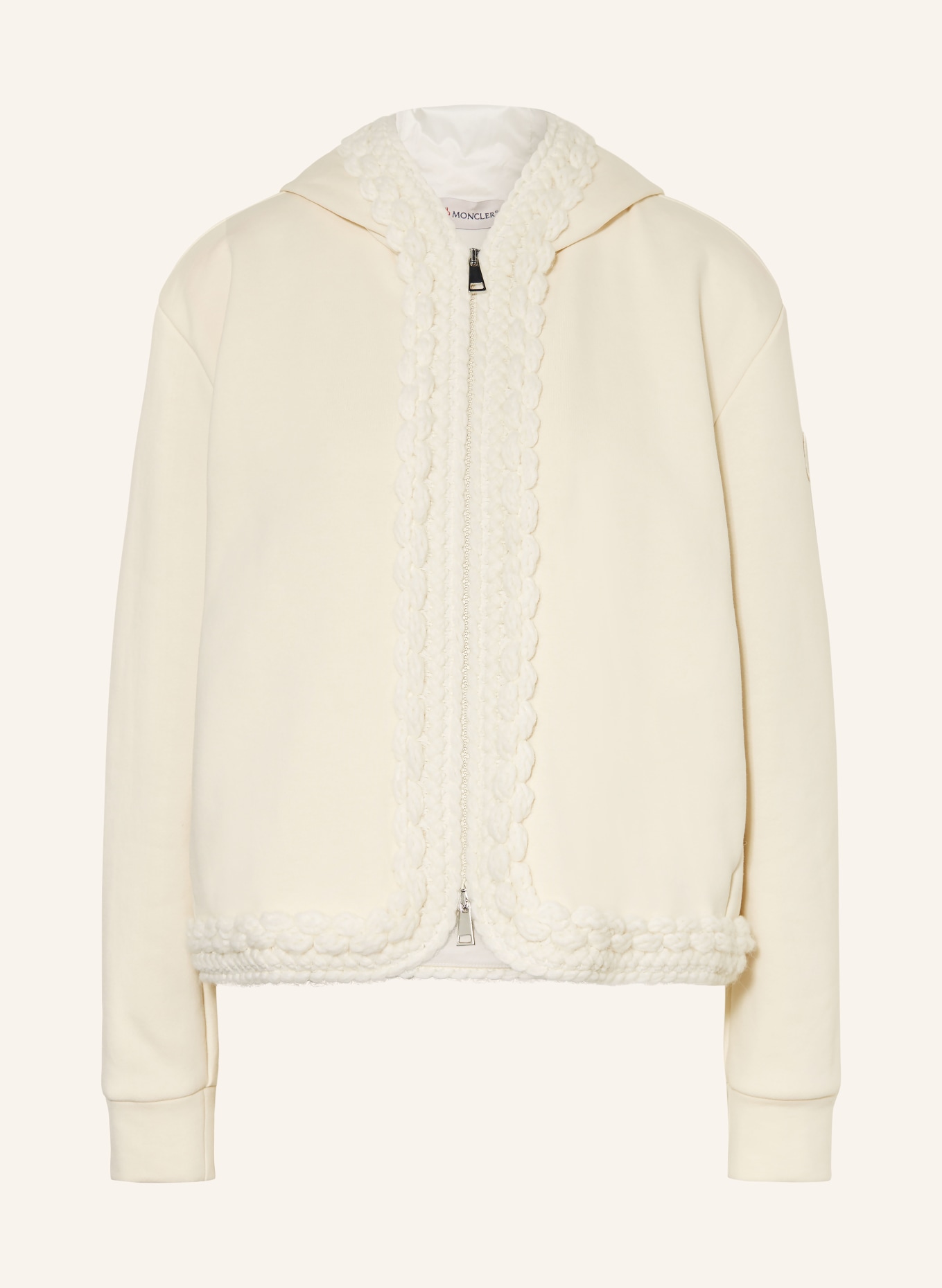 MONCLER Sweatjacke: ECRU