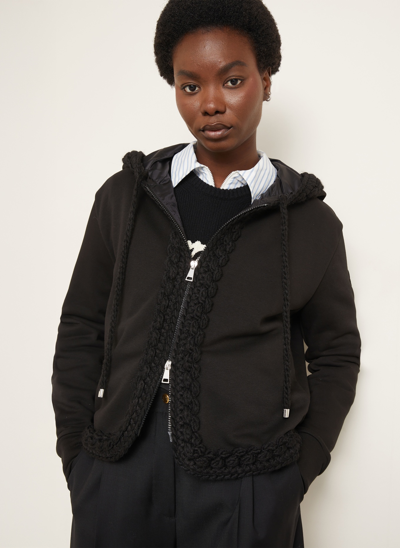 MONCLER Sweatjacke: SCHWARZ